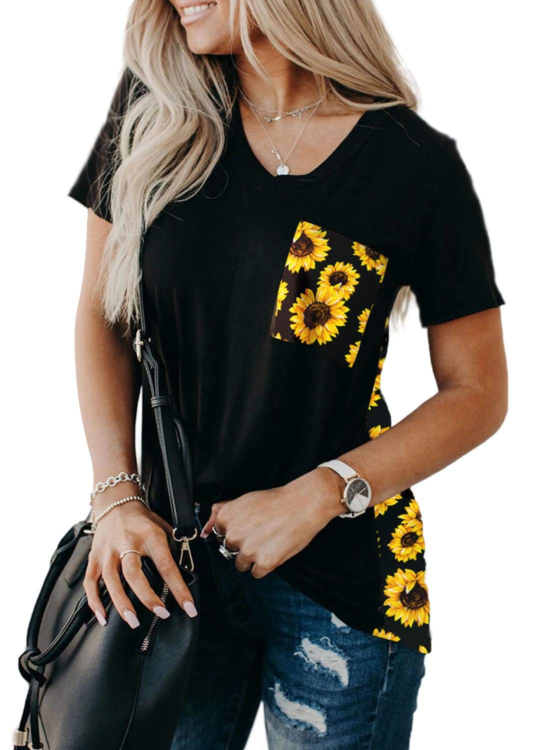 MLEBR Women's Short Sleeve Crew Neck Graphic T-Shirt - Fashion Basic Casual Tee Top for Everyday Wear, Street Style & Summer Outfits
