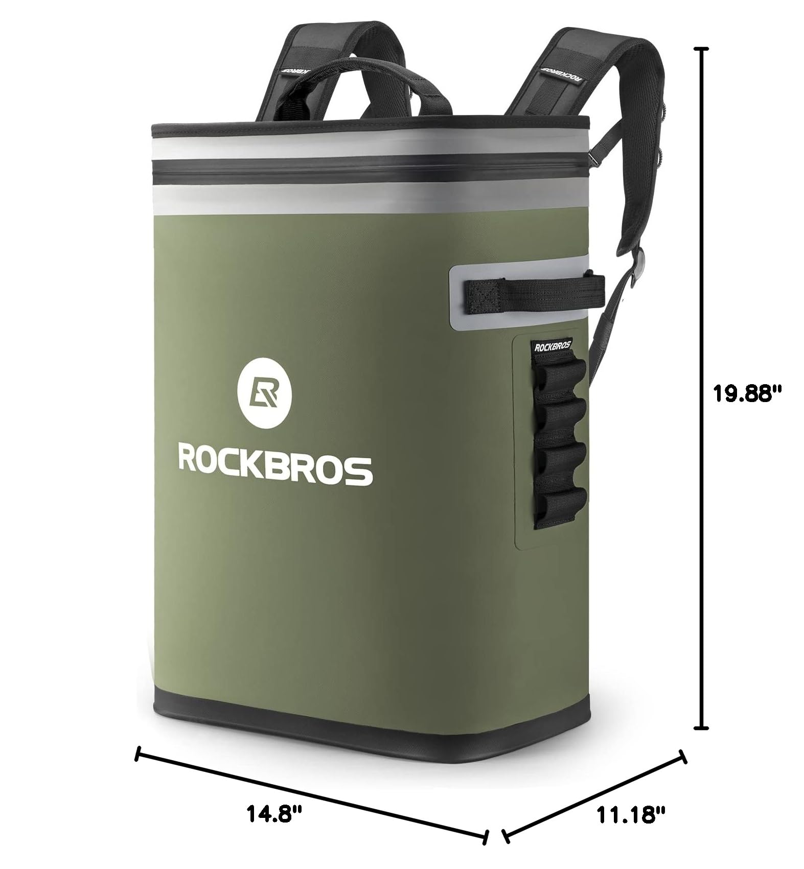 ROCKBROS Leak-Proof Insulated Backpack Cooler - 36 Can Waterproof Soft-Sided Cooler Bag for Camping, Fishing, Picnics & Outdoor Adventures | Perfect for Beach Trips, Tailgating & Road Trips