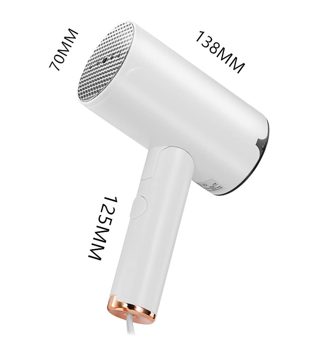 Portable 800W Foldable Travel Handheld Steamer and Iron - 2-in-1 Fabric Wrinkle Remover with Stainless Steel Plate - White | Perfect for Travel, Business Trips, and Home Garment Care