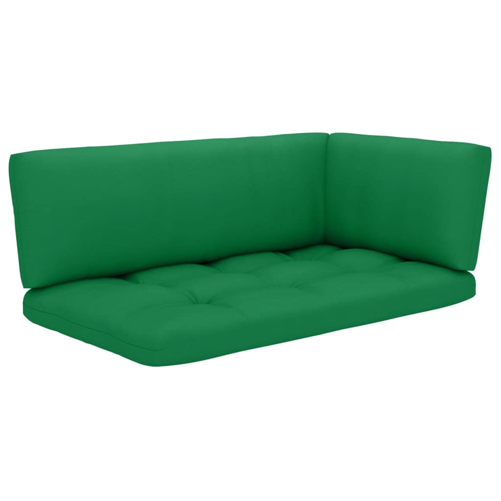 **3-Piece Thickly Padded Pallet Sofa Cushions Set - Green Outdoor Patio Furniture Cushions for Comfortable Seating | Perfect for Garden, Deck, and Backyard Relaxation**