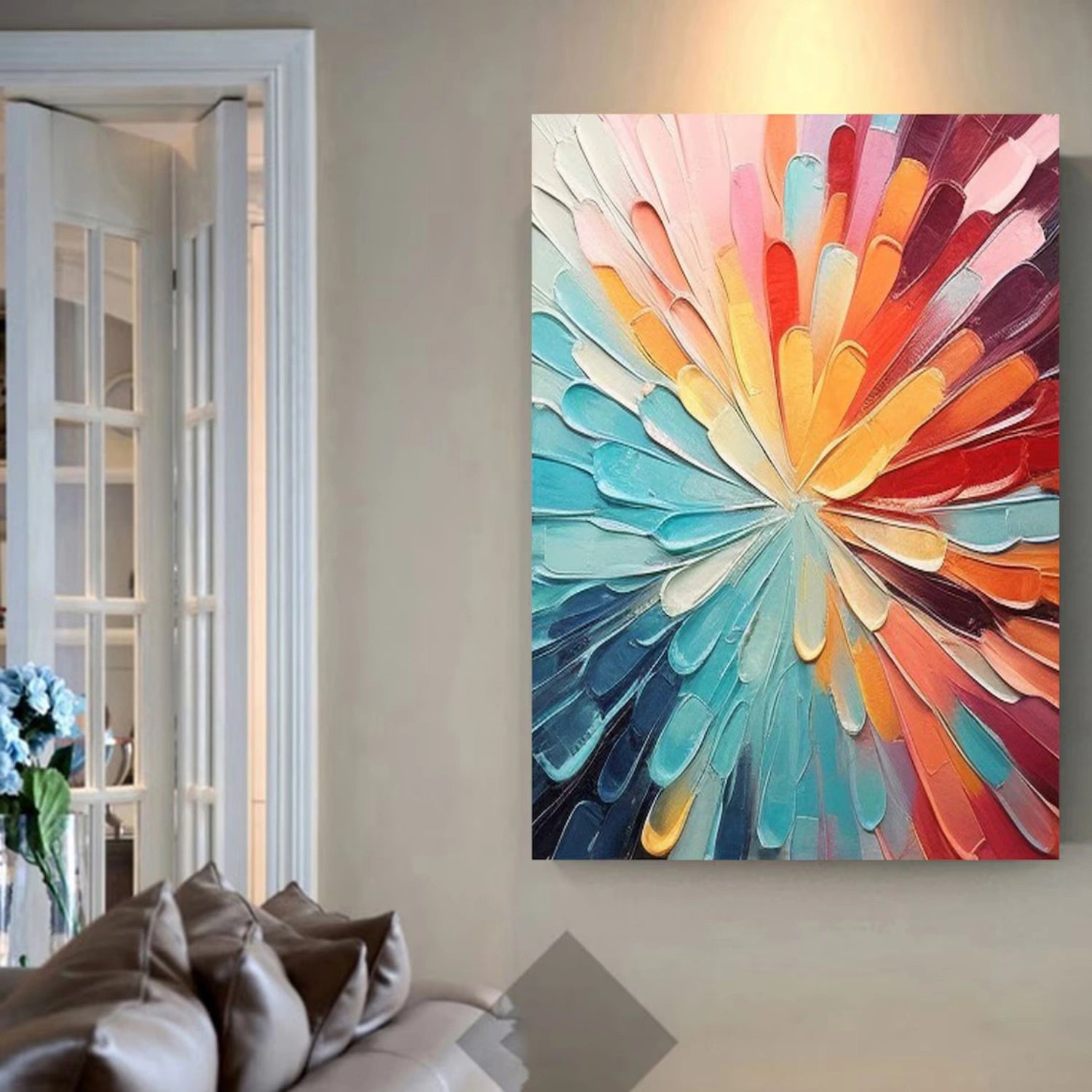 Beautiful Flower and Tree Canvas Painting #FT163 - Perfect for Home Decor, Living Room, Bedroom & Office Wall Art
