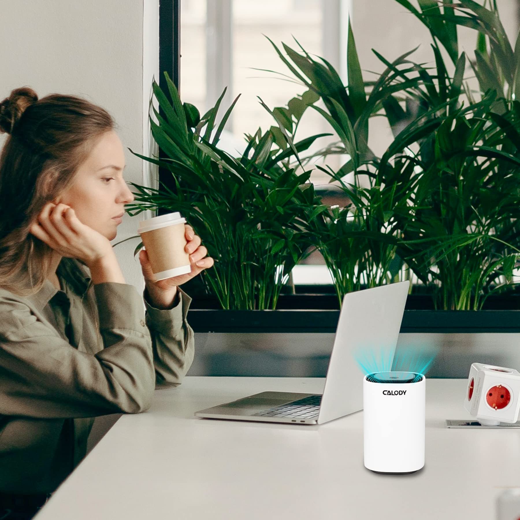 Calody HEPA Air Purifier for Bedroom, Home & Car - Portable Ionic Air Purifier with 15 Million Negative Ions, 30dB Ultra Quiet - Removes Smoke, Dust, Allergens - Ideal for Office, Nursery & Pet Owners