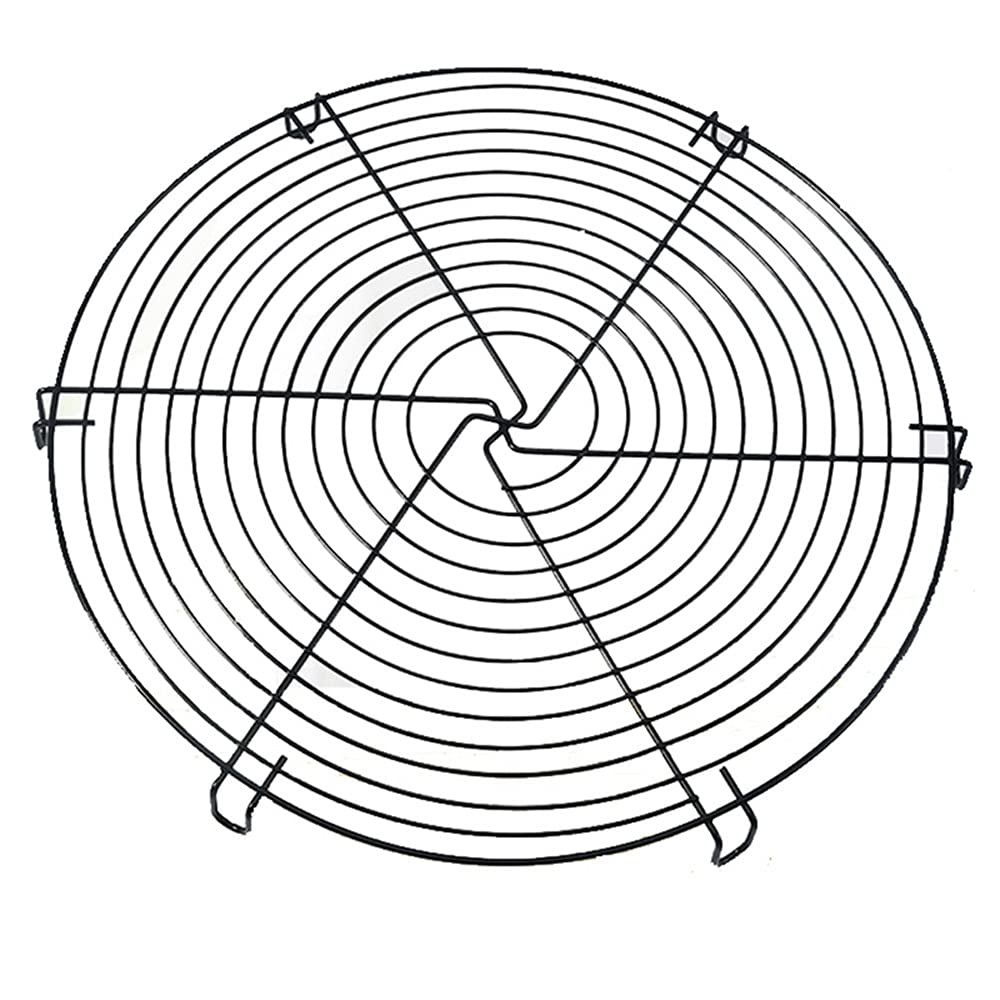 Stainless Steel Nonstick Cake Cooling Rack - Round Baking Wire Grid for Cookies, Biscuits & Bread - Durable Bakeware Tool for Home & Professional Bakers (Perfect for Cooling, Decorating & Serving Desserts)