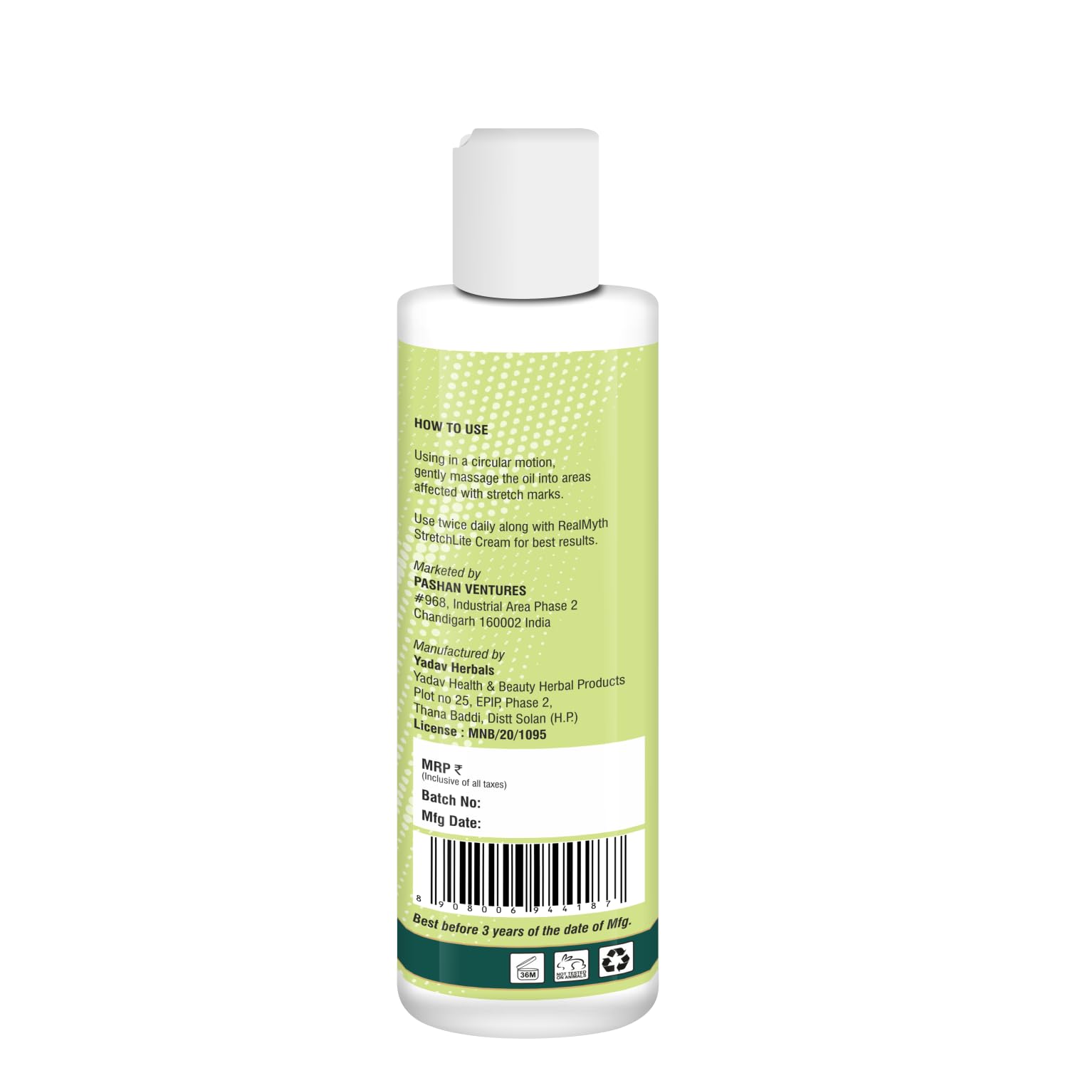 REALMYTH Stretch Mark & Scar Removal Oil for Pregnancy - Lightweight, Non-Greasy Body Oil (100ml) | Fades Stretch Marks, Scars & Uneven Skin Tone | Perfect for Pre/Postpartum Care & Daily Skin Hydration