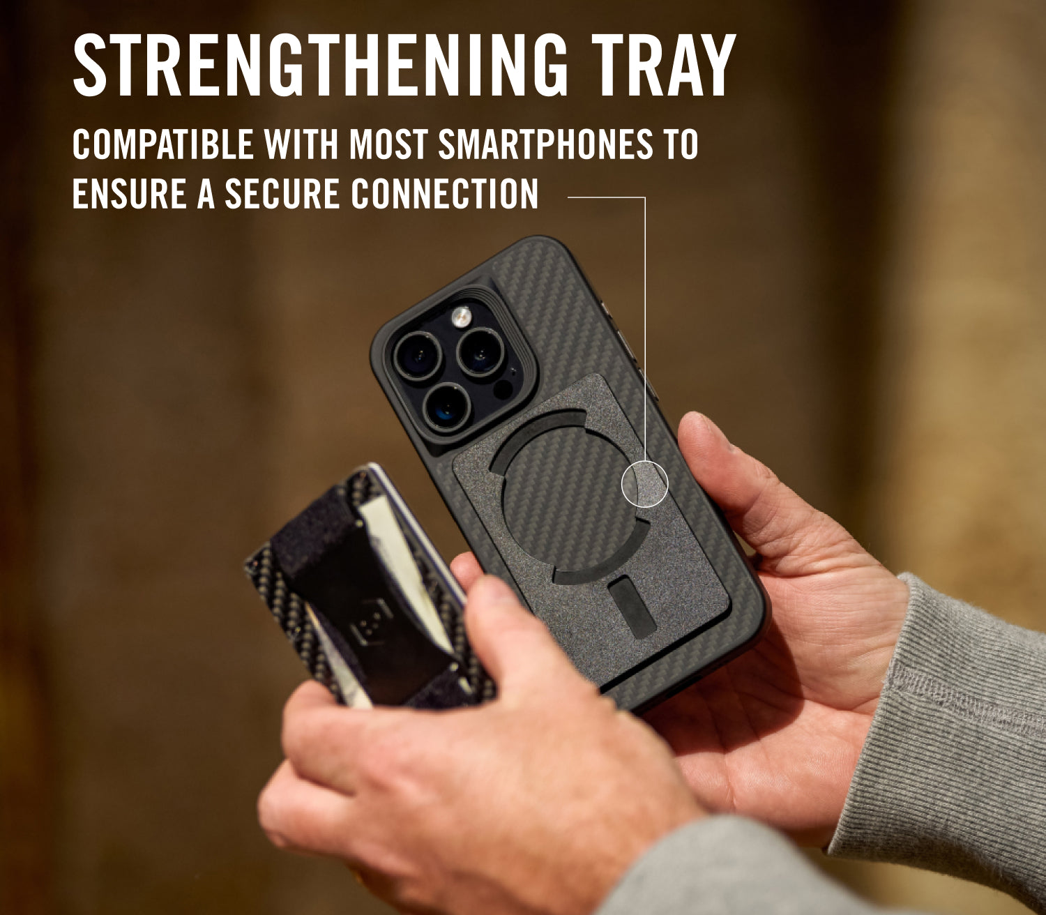 Ridge Wallet For MagSafe - Carbon Fiber 3K RFID Blocking Slim Minimalist Wallet | Perfect for Everyday Carry, Travel & Contactless Payments