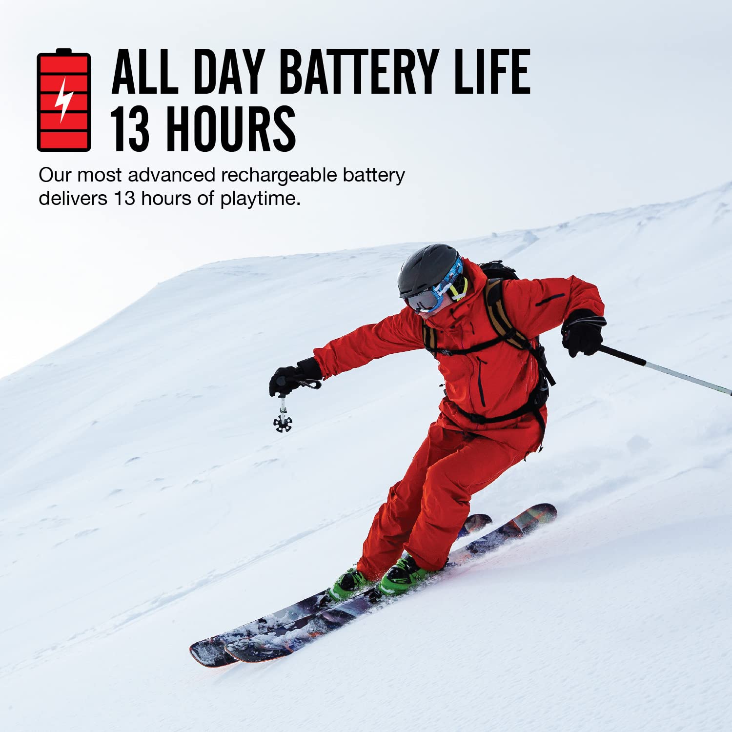 Outdoor Tech Chips 3.0 True Wireless Bluetooth Helmet Speakers - Waterproof & Lightweight for Skiing, Snowboarding, Mountain Biking, Climbing & Outdoor Adventures - Perfect for Hands-Free Music & Calls on the Slopes or Trails