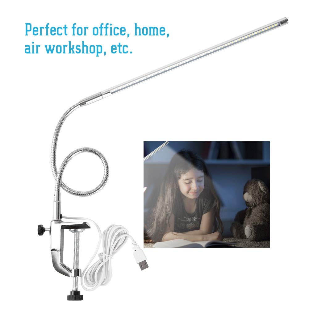 Professional Adjustable USB LED Clip Desk Lamp - Perfect for Nail Salon, Reading, Studying & Beauty Manicure | YUYTE Table Light with Flexible Neck for Home & Office Workspace