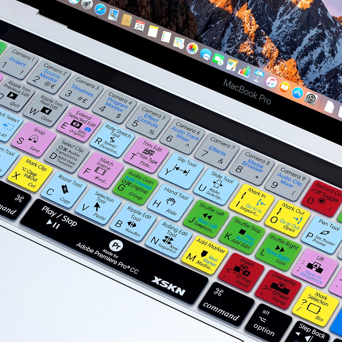 XSKN 2016 Shortcut Keyboard Cover for MacBook Pro 13