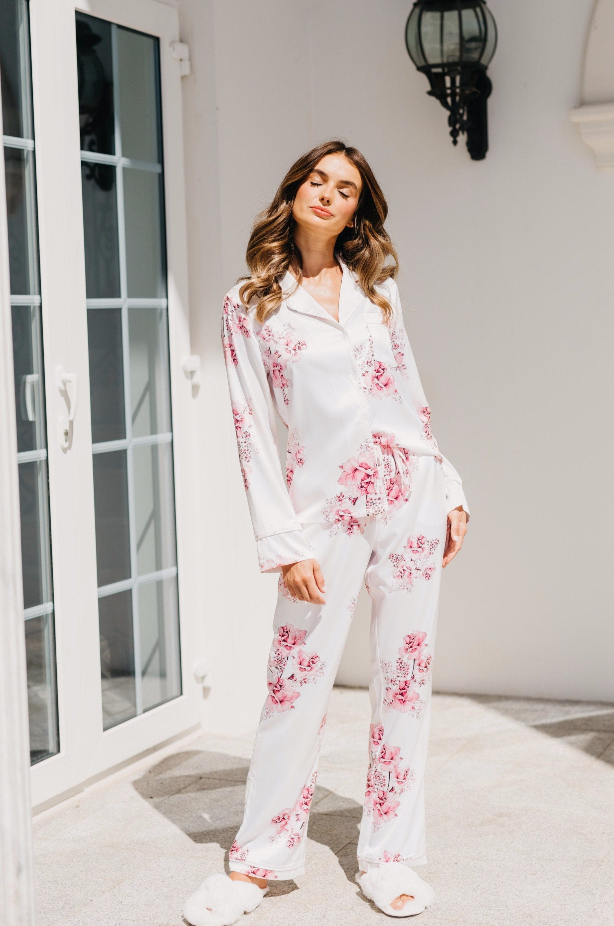Katerina Floral Printed Pajama Set for Women - Soft & Comfortable Sleepwear - Perfect for Lounging, Bedtime & Relaxing at Home