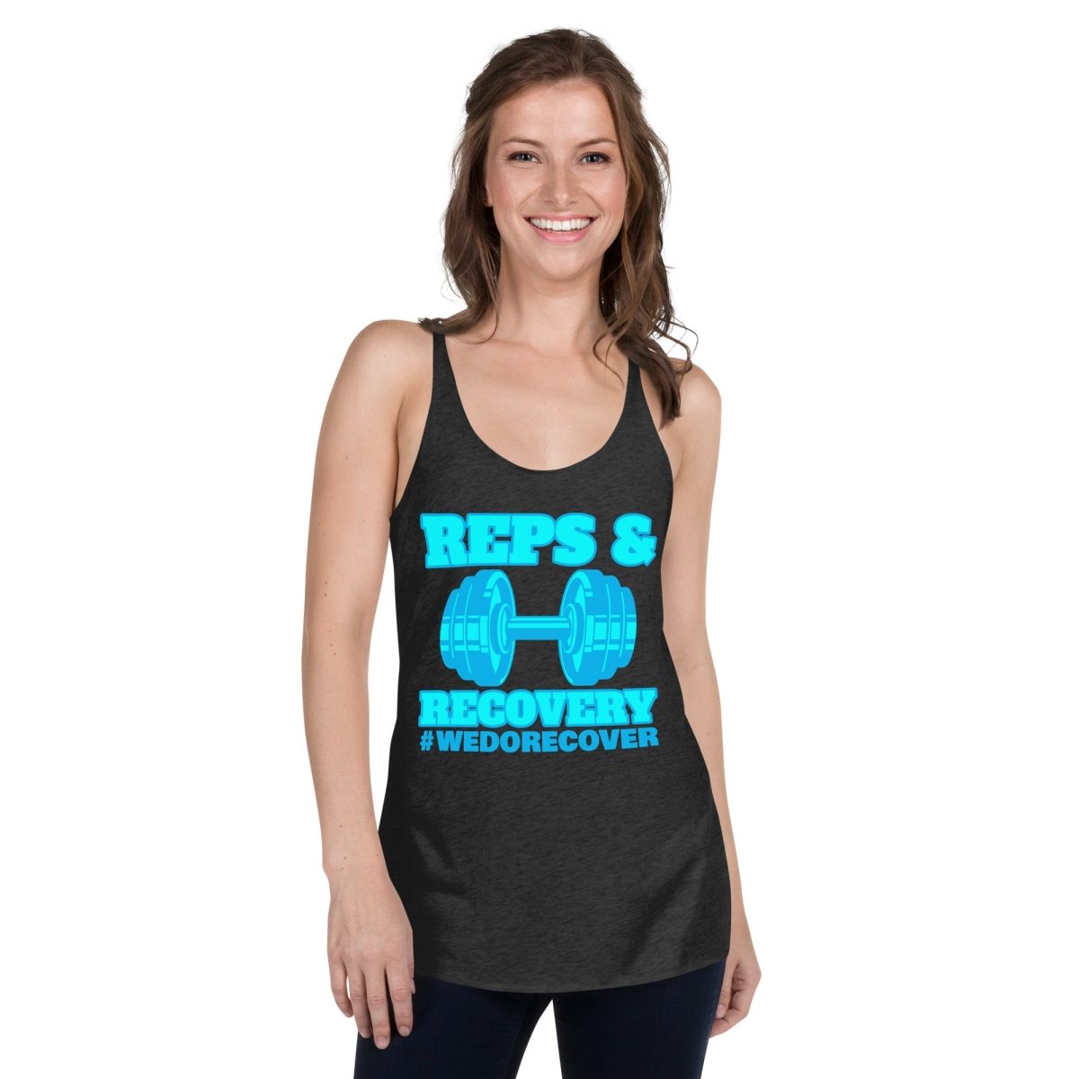 Reps & Recovery Women's Racerback Workout Tank Top - Comfortable Gym & Yoga Apparel for Fitness Training - #WeDoRecover - Perfect for Running, CrossFit & Active Lifestyle