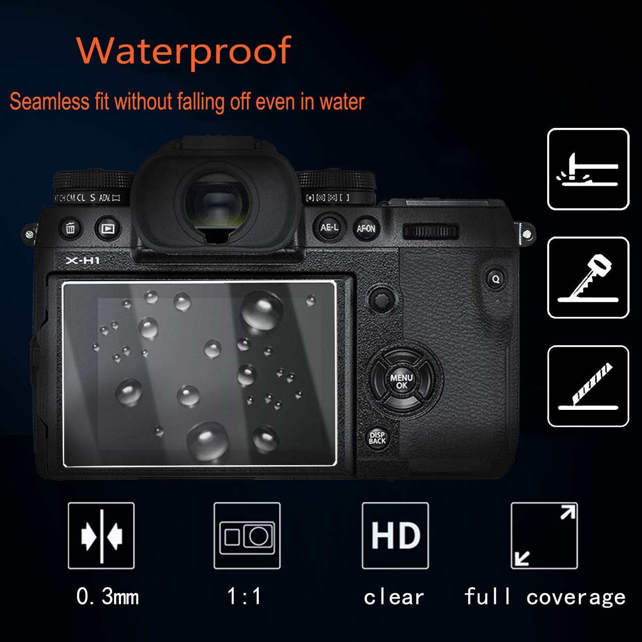 Nikon D6 D780 D850 D5 D500 D7100 D7200 D750 D810 D800 D800E Camera Tempered Glass Screen Protector - 3 Pack Anti-Scratch HD Clear LCD Protection Film for Professional Photography & Travel Shooting