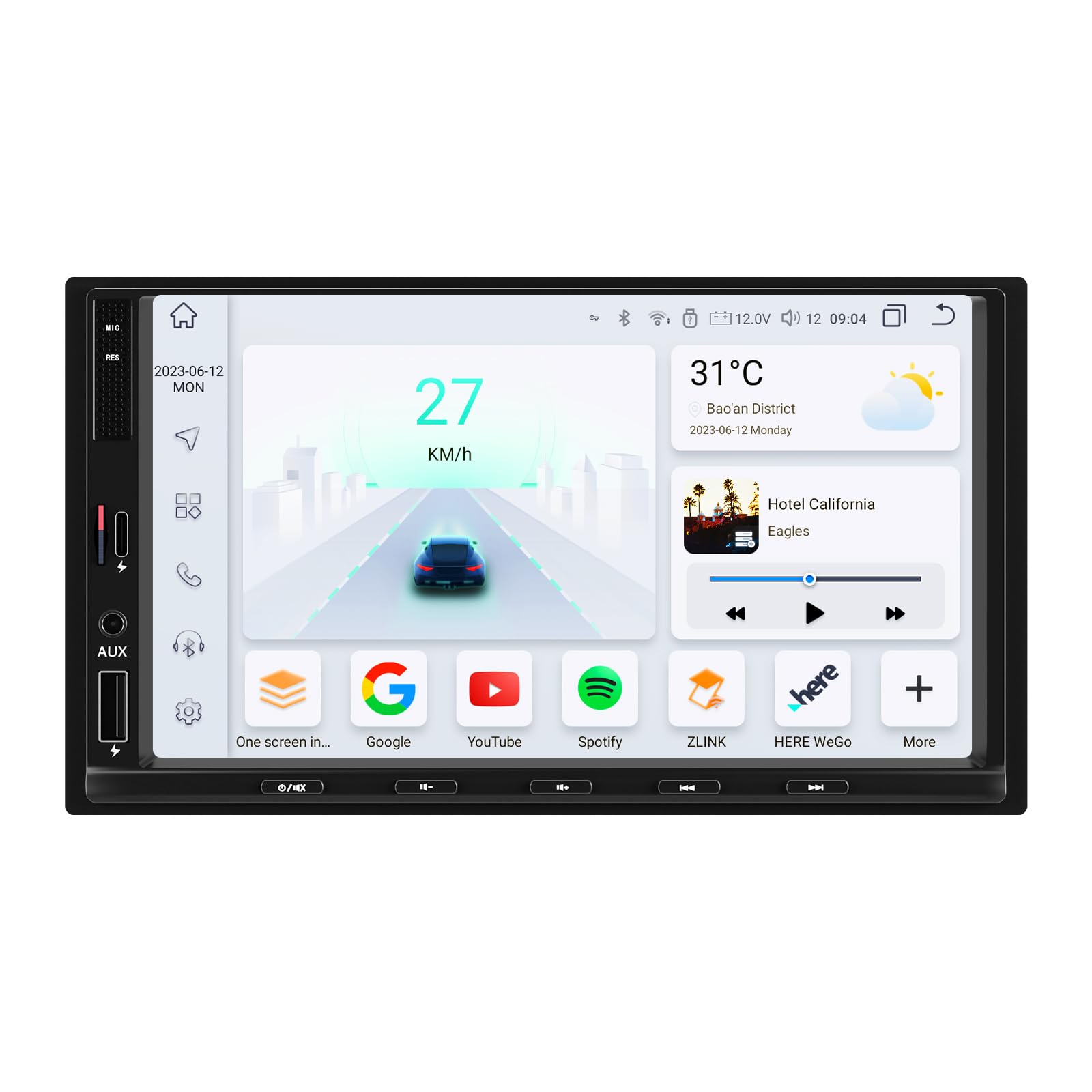 8-Core Android Double 2 Din Car Stereo with Wireless Apple CarPlay & Android Auto - Fast Charging, Bluetooth/USB, GPS Navigation, Music & Video Playback - Perfect for Road Trips & Daily Commutes