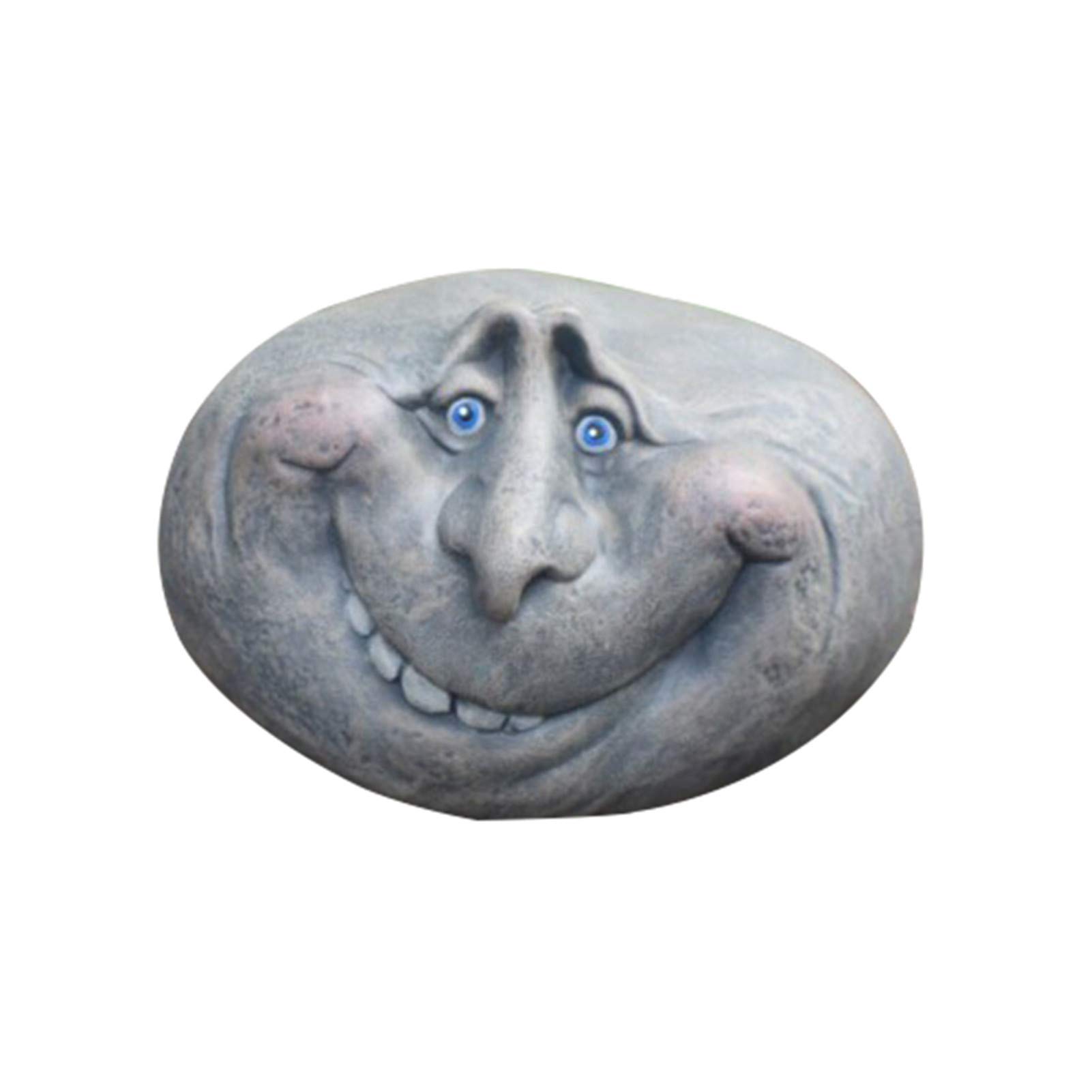 Funny Face Rock Garden Sculpture - Resin Yard Art for Indoor & Outdoor Decor - Durable Patio, Porch & Garden Statue - Perfect for Home, Lawn & Landscape Decoration