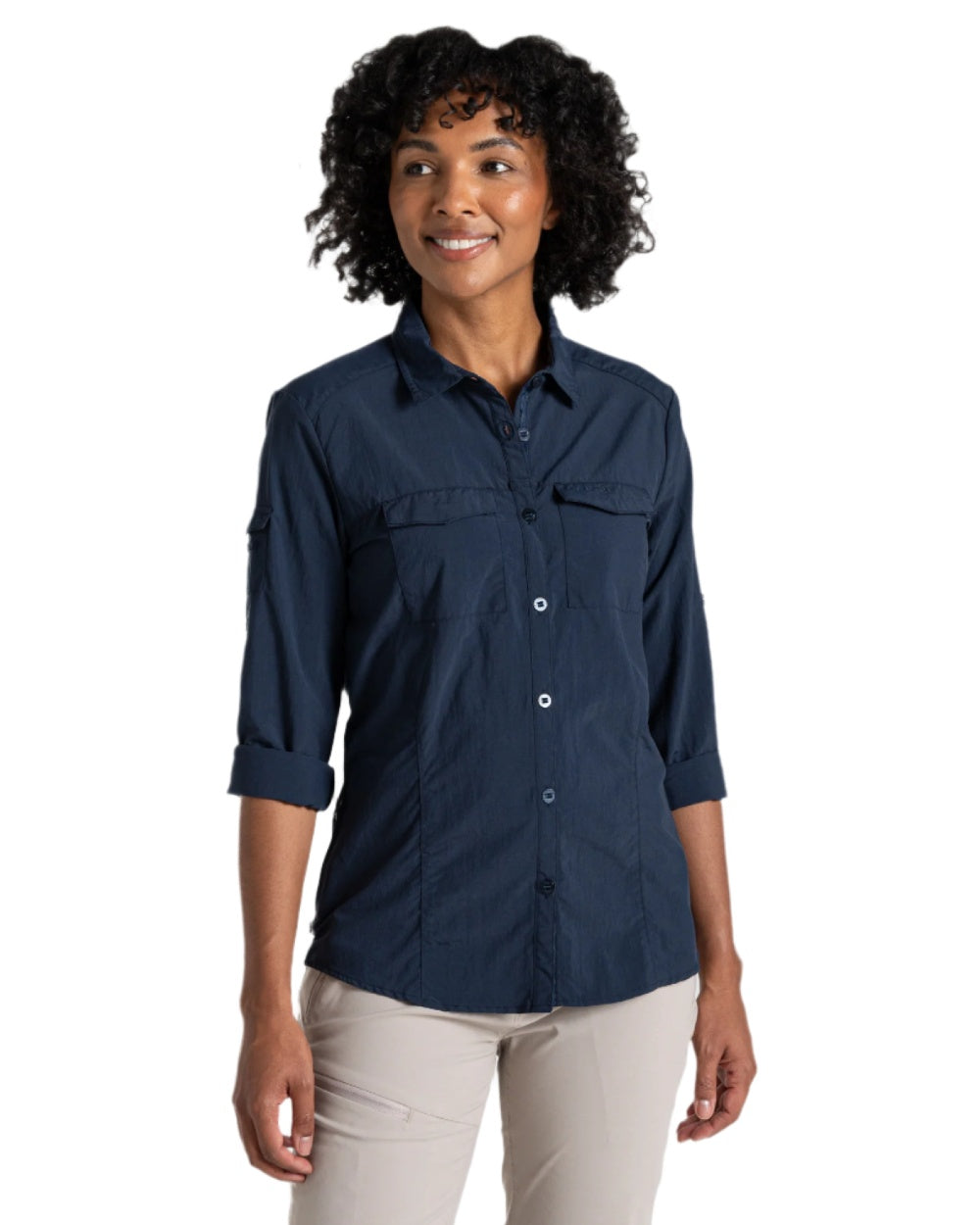 Craghoppers Women's NosiLife Adventure Long Sleeve Shirt III - Insect Repellent Hiking & Travel Shirt for Outdoor Activities