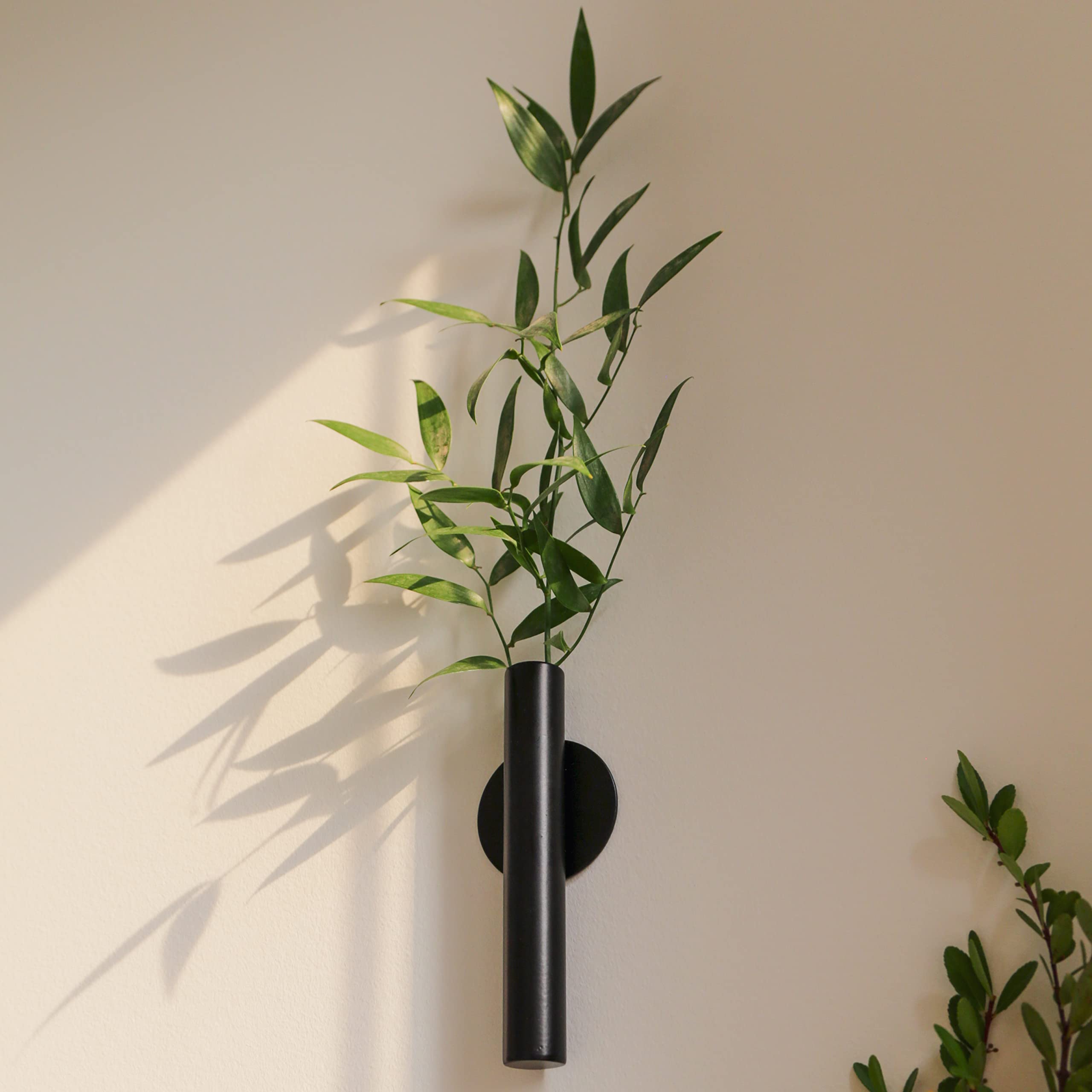 Likeminds 5 Inch Wall Flower Vase Set of 3 - Metal Plant Holder for Bathroom, Apartment & Window Decor - Perfect for Dried Flowers, Pampas Grass & Small Plants - Elegant Wall Mounted Vase Sconce for Home & Office Decor