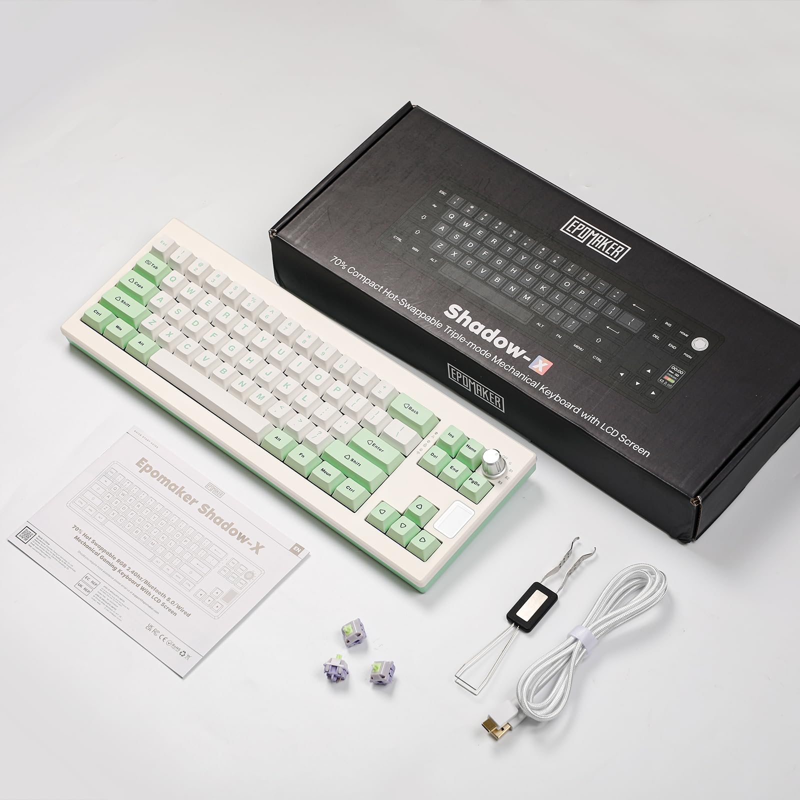 EPOMAKER Shadow-X Gasket Mount Wireless Mechanical Keyboard with 1.14