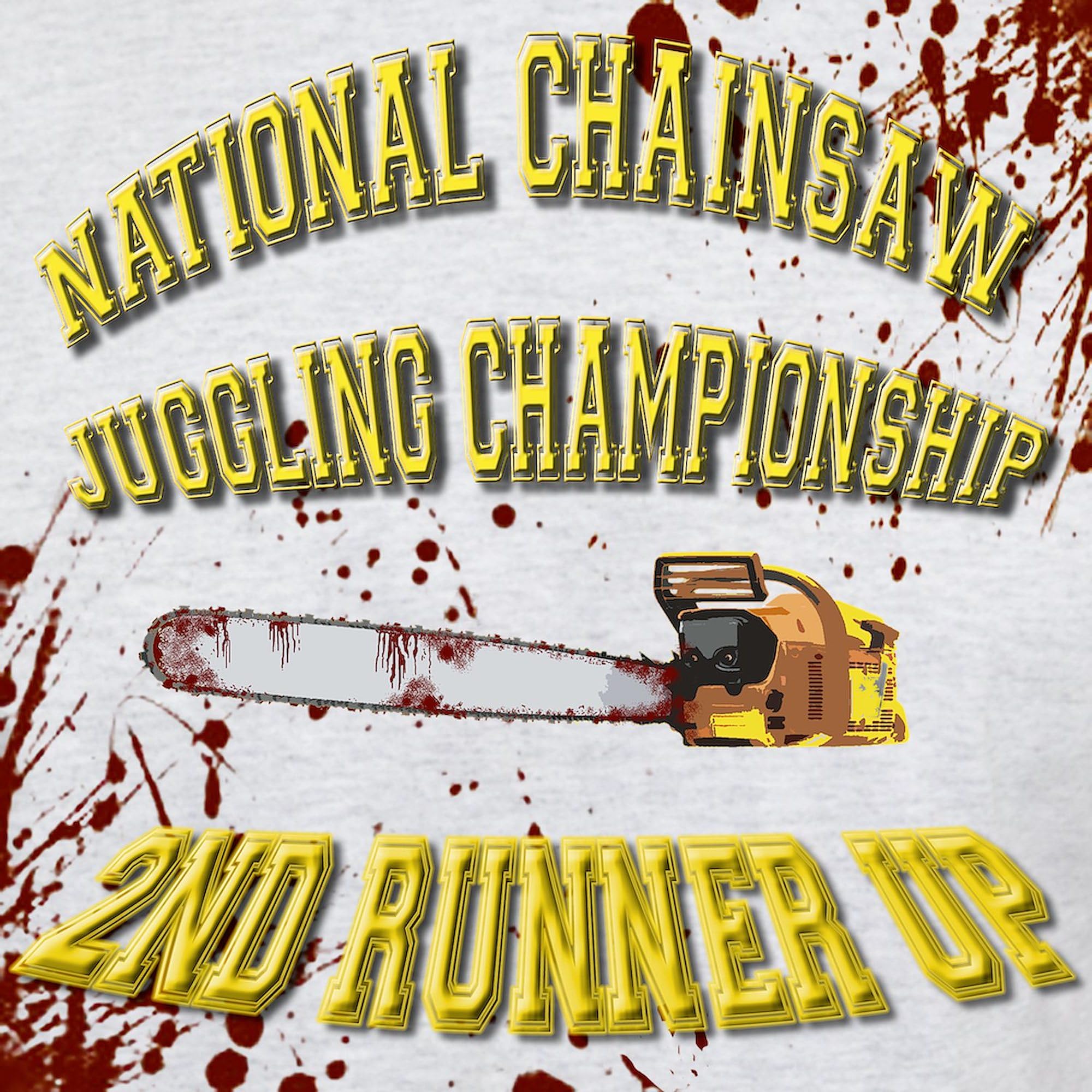Chainsaw Juggling Graphic T-Shirt for Men - 100% Cotton Classic Lightweight Tee - Funny Novelty Shirt for Comedy Fans & Circus Lovers
