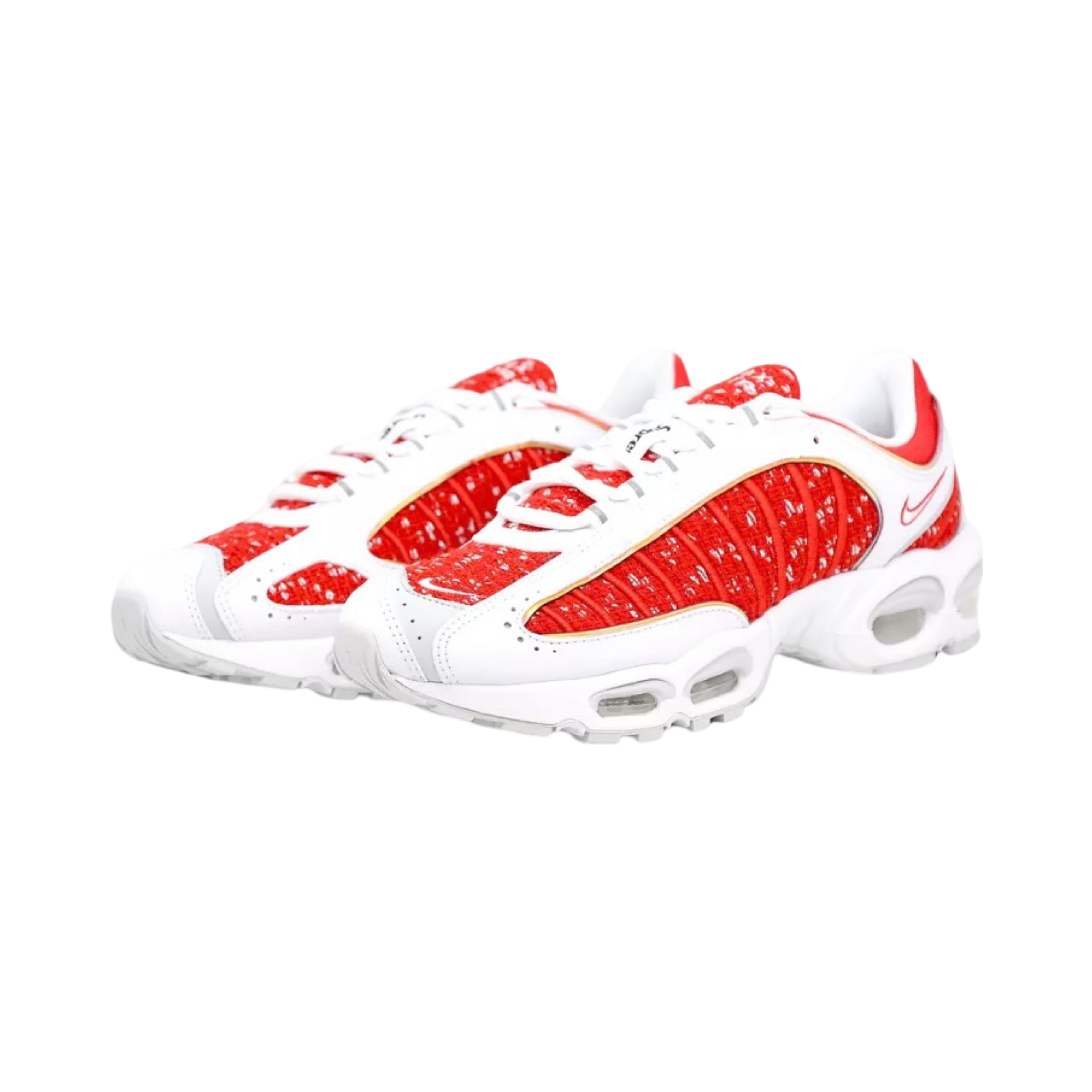 Nike Air Max Tailwind 4 Supreme Running Shoes - White/University Red/Geyser Grey - Men's Athletic Sneakers for Running, Gym & Casual Wear