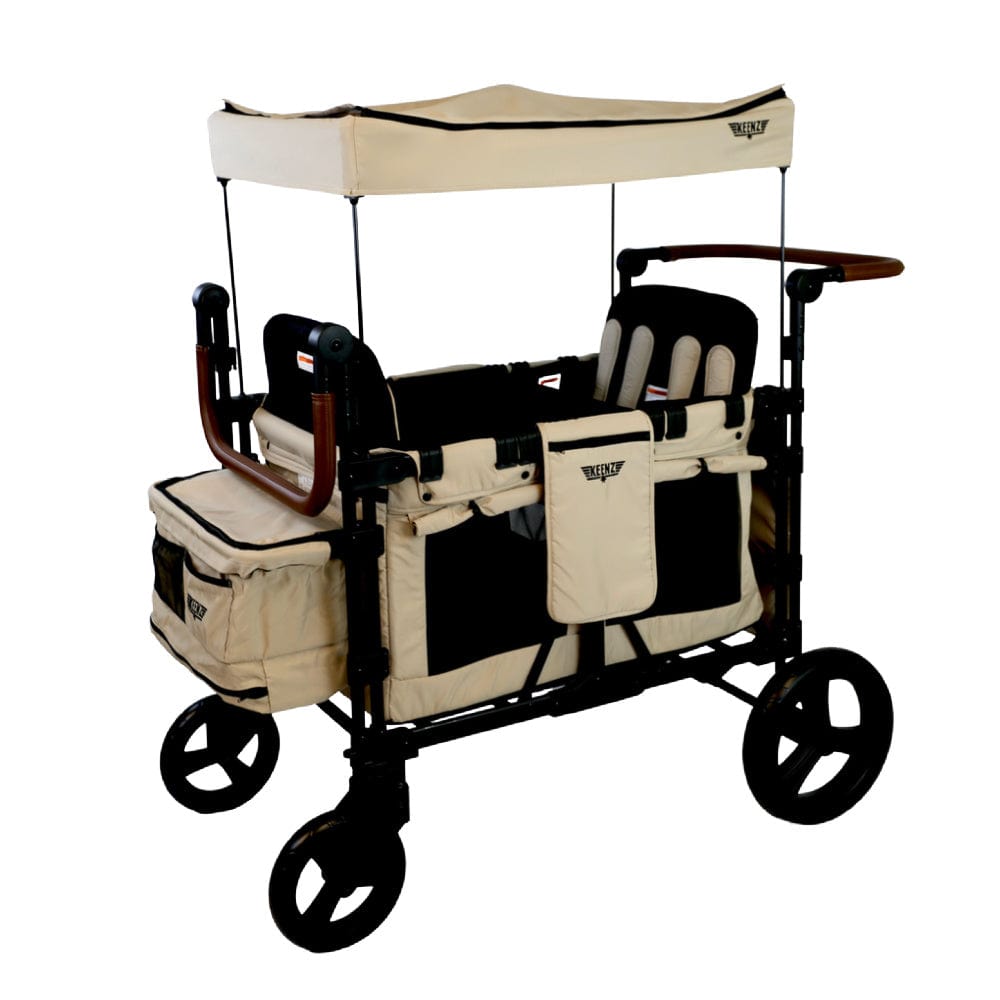 Keenz XC+2.0 Stroller Wagon for 4 Passengers - All-Terrain Baby & Kids Wagon with Canopy - Perfect for Beach, Park, and Family Outings