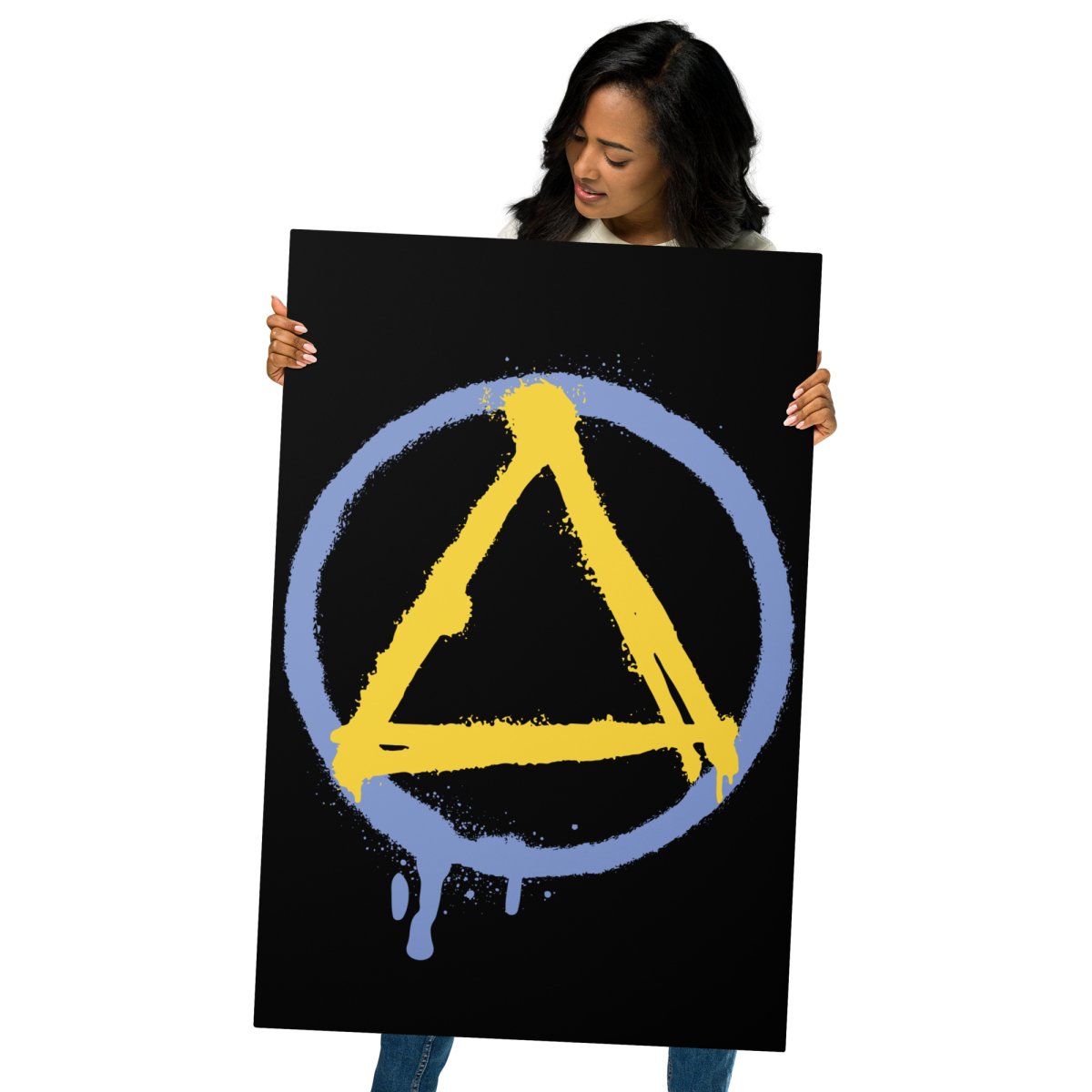 Bold & Modern Sobriety Symbol Graffiti Metal Print - Recovery Art Wall Decor for AA Meetings, Addiction Counseling Offices & Sober Living Spaces