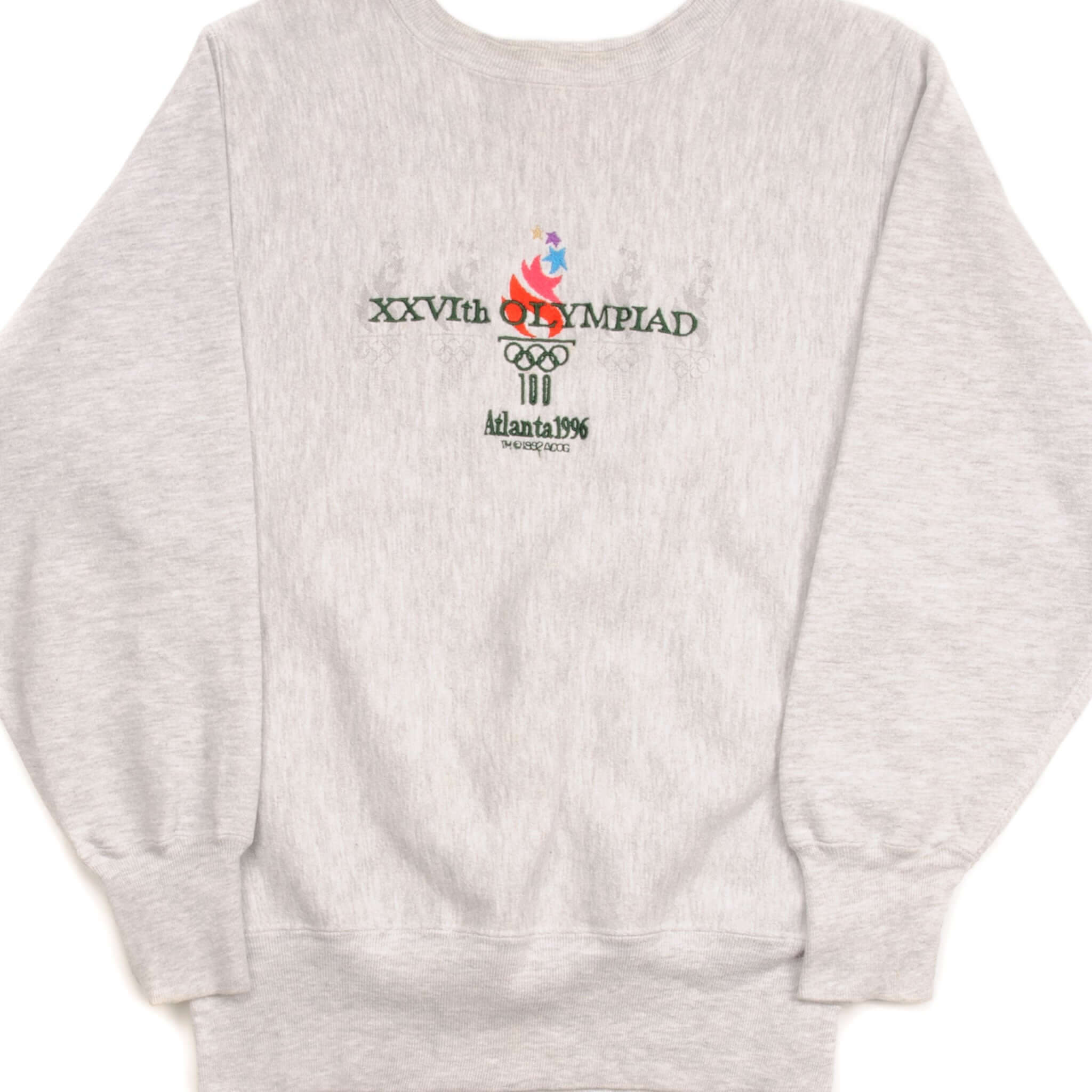 Vintage Champion Reverse Weave 1996 Olympic Games Sweatshirt - Medium Size, Made in USA - Retro Sportswear for Casual Wear & Gym Workouts