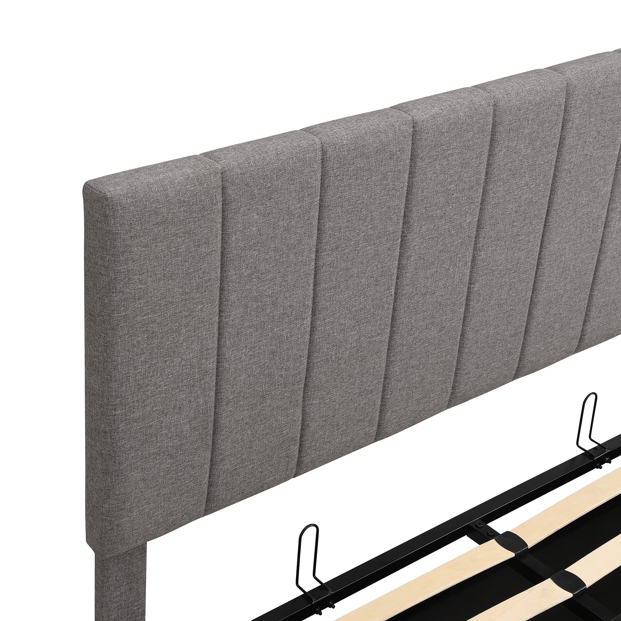 Knocbel Queen Size Upholstered Platform Bed Frame with Hydraulic Storage System - 24 Reinforced Slats, 83