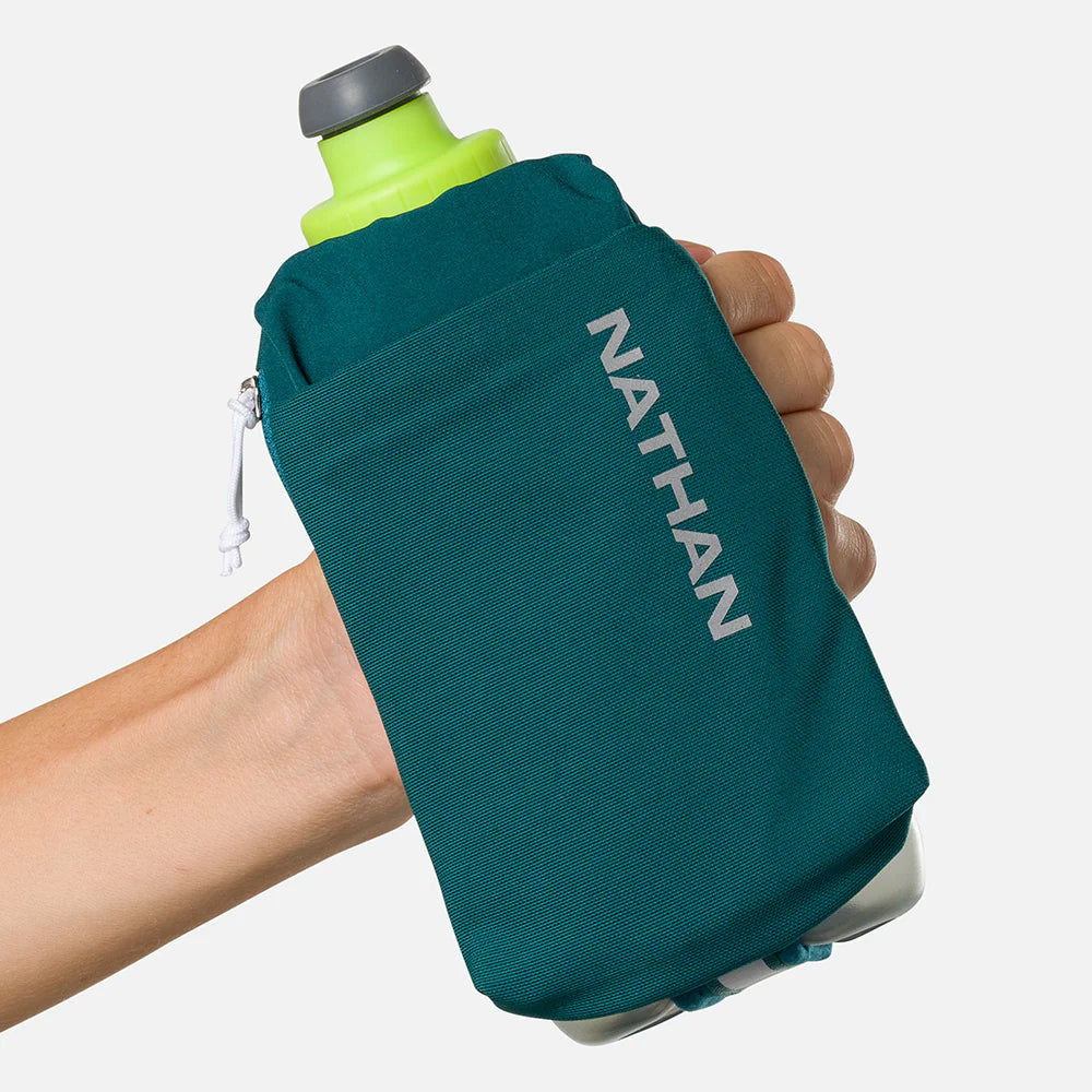 SpeedDraw 2 Insulated Stainless Steel Flask 18oz (Deep Teal/Reflective Silver) - Leakproof Travel Water Bottle for Hiking, Camping & Outdoor Adventures