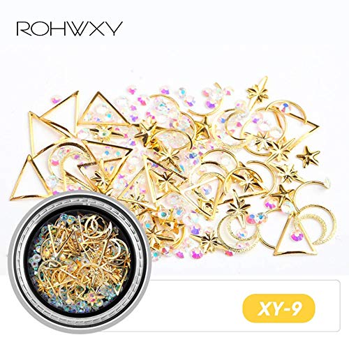 Shiny Rhinestone Nail Decorations - 3D Mixed Nail Art Gems for Manicure, Gel Polish & Nail Polish Design (D003 Style) | Perfect for DIY Nail Art, Salon Professional Use & Home Manicure