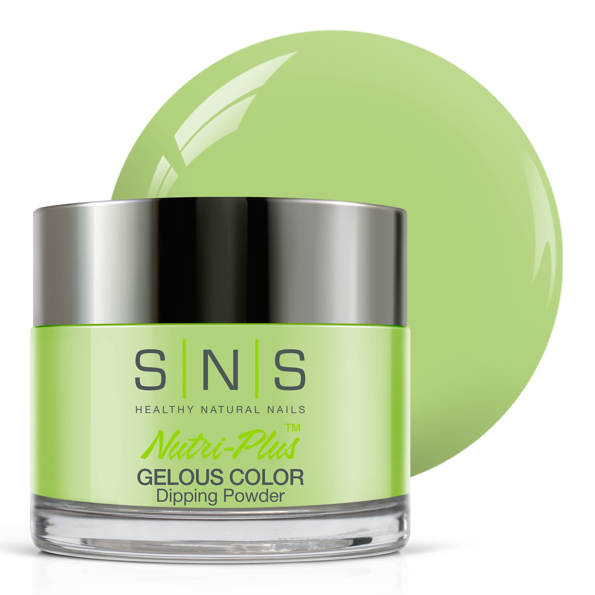 SNS Nail Dip Powder - Gelous Chartreuse Green Neon Dipping Powder for Long-Lasting Acrylic Nails | 14-Day Wear, Odor-Free, No UV Lamp Needed | 1oz | Perfect for Salon-Quality Manicures at Home & Professional Nail Art