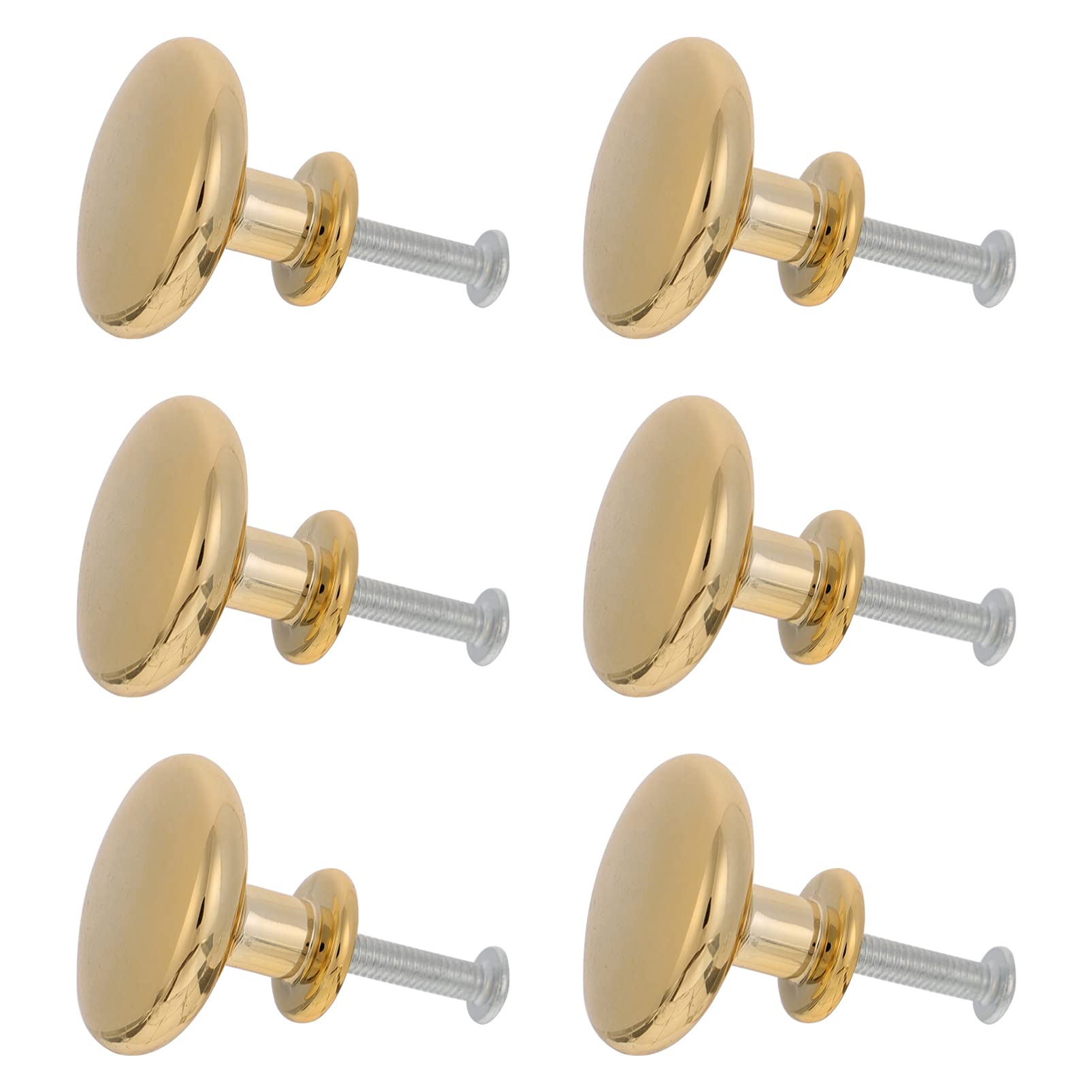 Vintage Round Cabinet Door Handles - 6pcs Aluminum Alloy Dresser Knobs for Wardrobe, Closet & Drawer Replacement - Perfect for Home Decor & Furniture Upgrade