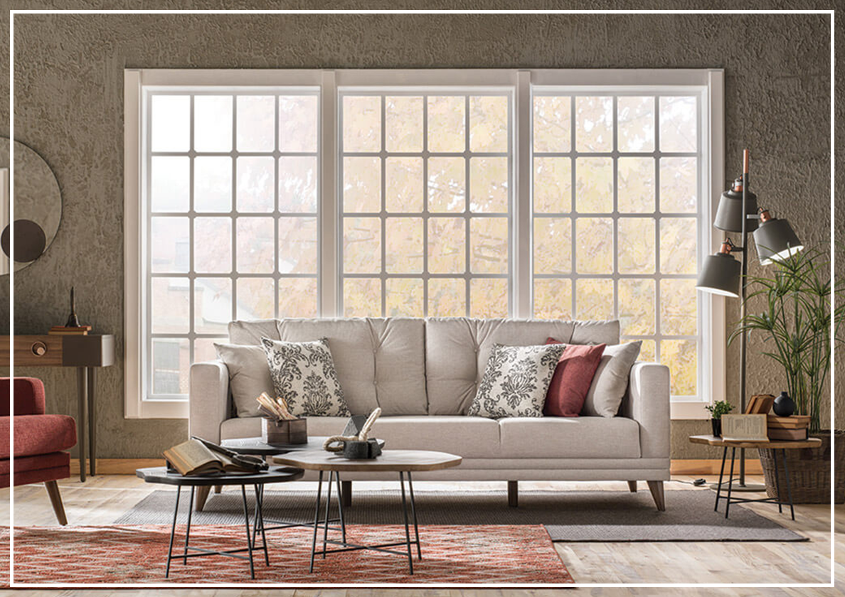 Enza Home Rosa Convertible Sofa Bed with Adjustable Backrest and Makasli Bed Mechanism - Perfect for Small Spaces, Guest Rooms, and Apartments