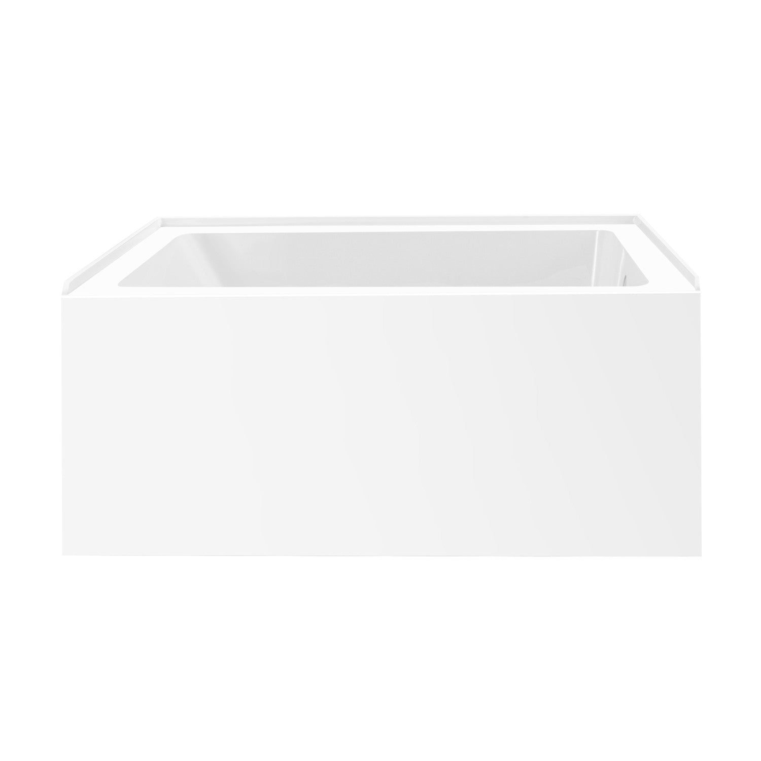Aqua Eden VTAP4836R22 48-Inch Acrylic Rectangular 3-Wall Alcove Bathtub - Right Hand Drain, Glossy White - Perfect for Modern Bathrooms, Spa-Like Retreats & Small Space Solutions