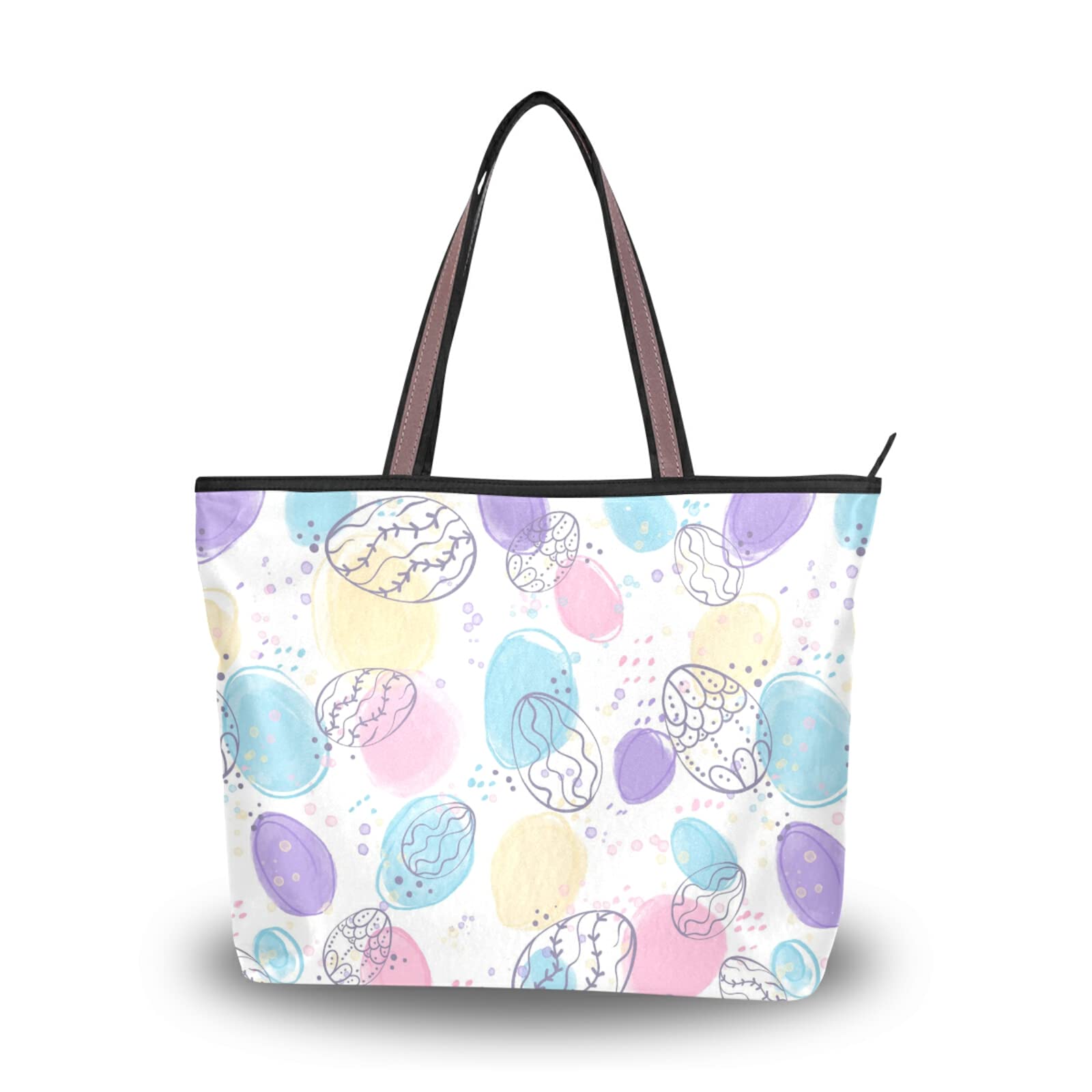 Easter Watercolor Tote Bag for Women - Reusable Shoulder Bag, Beach Bag & Travel Handbag - Perfect for Easter Gifts, Shopping, Beach Trips & Daily Use