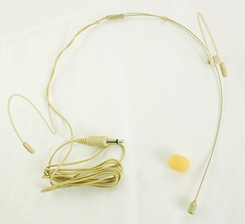 EXMAX® Omnidirectional 3.5mm Plug Beige Headset with Microphone - Perfect for PC, Laptop, Digital Camera, Podcasting, Voice Recording & Online Meetings (Ideal for Home Office, Gaming, and Content Creation)