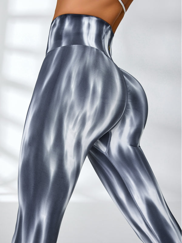 ZASUWA Women's Colorful Tie-Dye Scrunch Butt Lifting Leggings - Trendy Yoga, Gym & Casual Wear