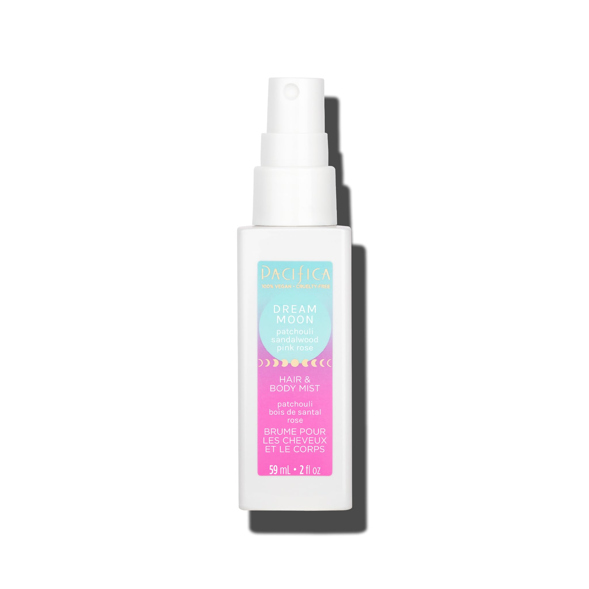 Pacifica Dream Moon Hair & Body Mist - Mini Alcohol-Free Perfume Spray for Women | Vegan & Cruelty-Free Fragrance (2 Fl Oz) | Perfect for Daily Use, Travel & On-the-Go Refreshment