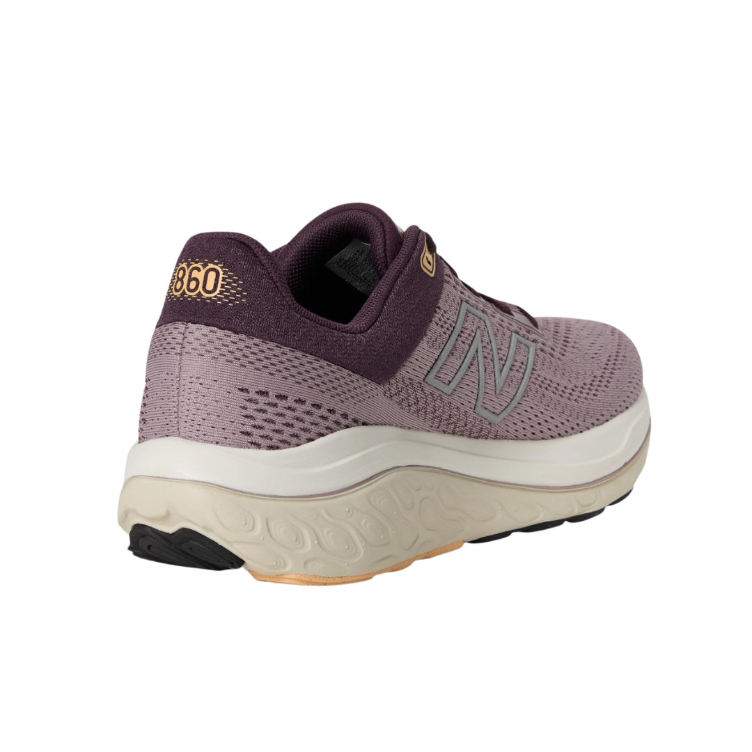 Women's Fresh Foam x 860v14 Running Shoes - Ice Wine with Plum Brown & Silver Metallic (B Width) | Lightweight Cushioned Sneakers for Jogging, Gym Workouts & Daily Walking