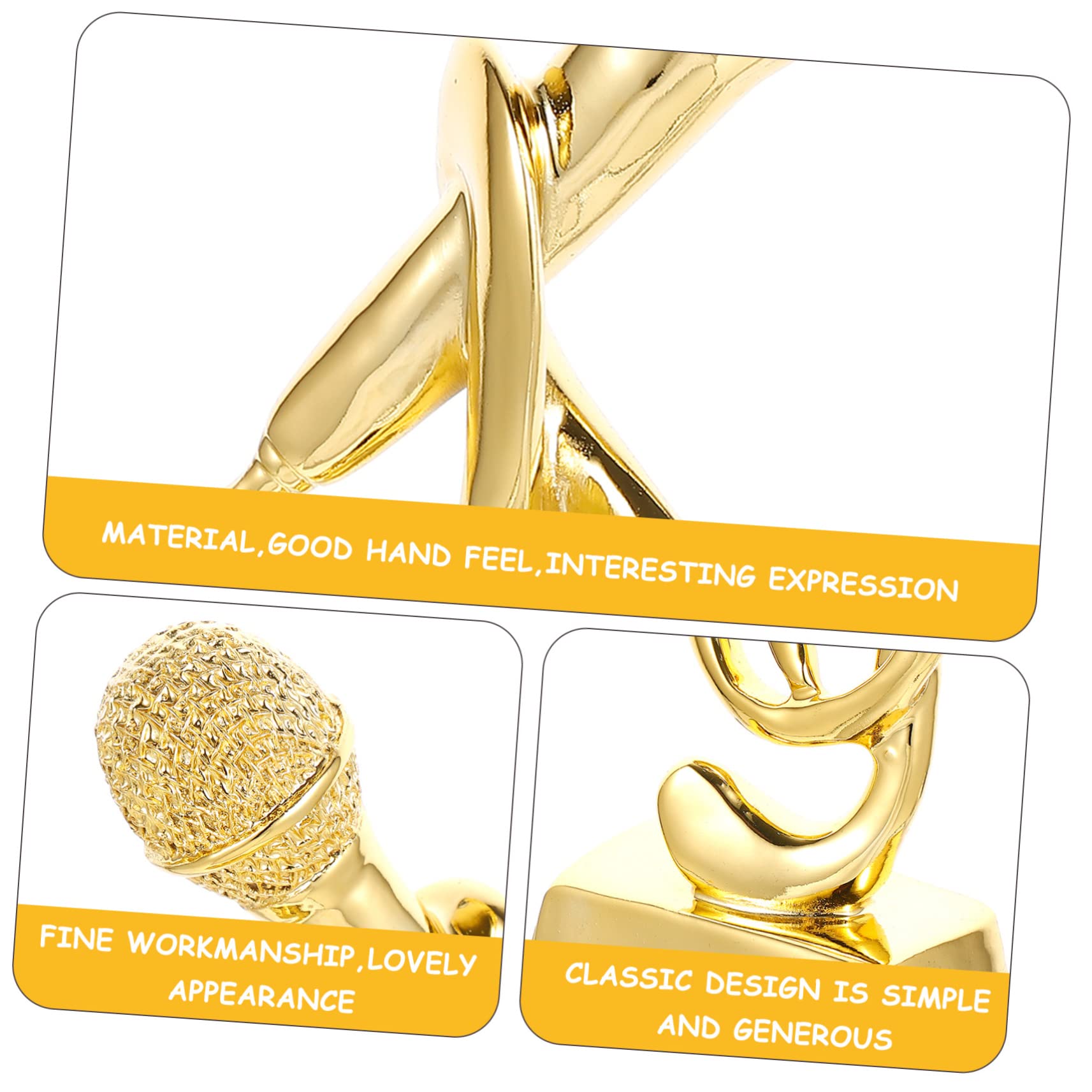SWAYVES Music Trophy Award - Office & Microphone Competition Trophy - Perfect for Award Ceremonies, Singing Contests & Office Decor