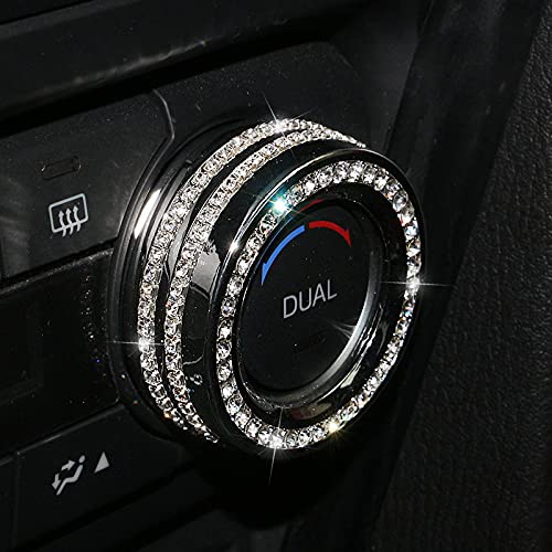 JEYODA Diamond Volume Button Stickers for Mazda CX-5 CX-9 & Mazda3 - Rhinestone Car Accessories for Steering Wheel & Dashboard Decoration - Perfect for Women's Car Interior Customization & Gift Ideas