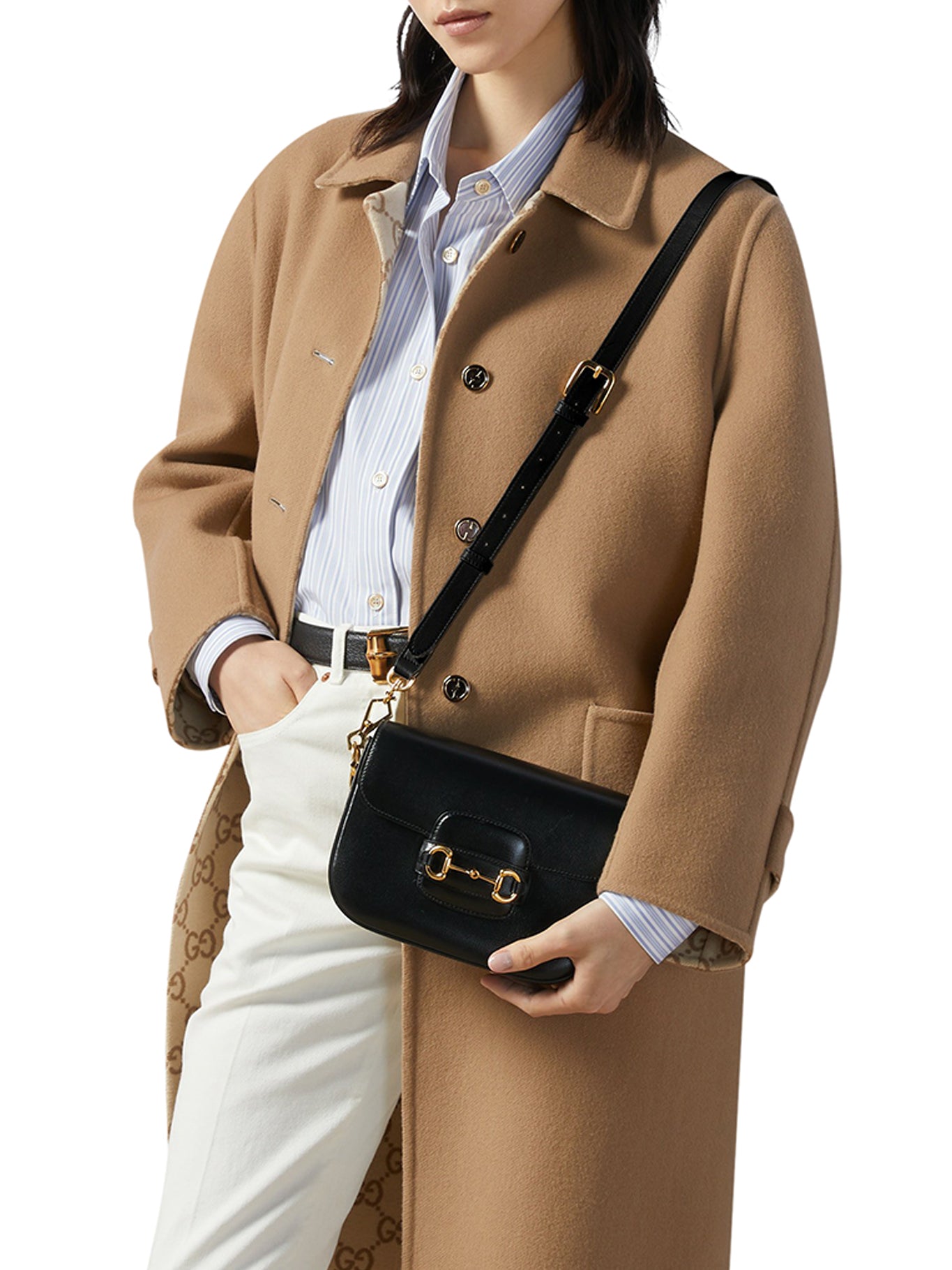 GUCCI HORSEBIT 1955 Mini Shoulder Bag for Women - Luxury Leather Crossbody Purse with Gold Hardware - Perfect for Date Night, Office & Travel Accessories