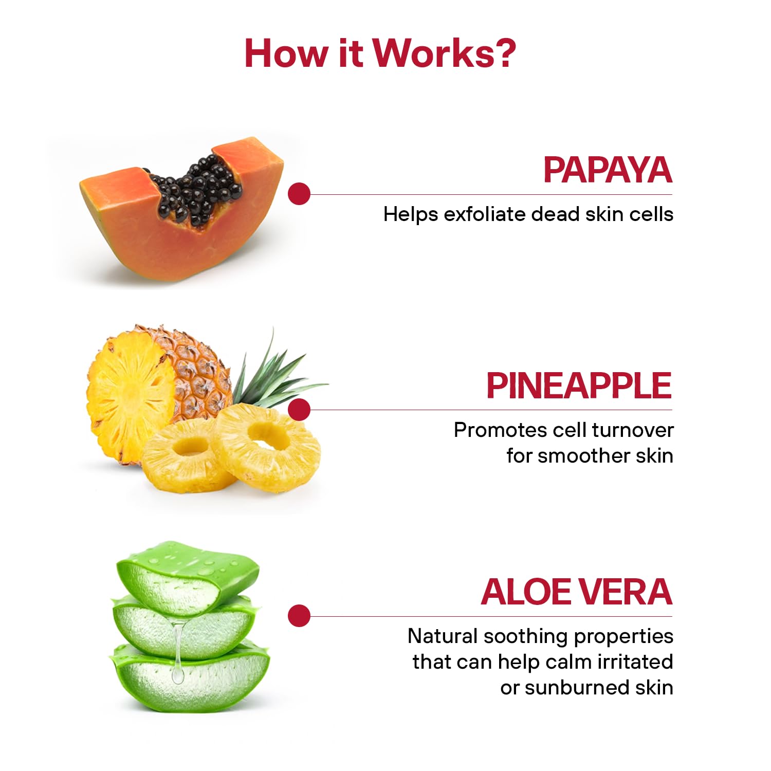 Organic Papaya & Pineapple Brightening Face Wash | Ayurvedic Gel Cleanser for Glowing Skin | Aloe Vera Hydrating & Moisturizing | Gentle Cleansing for Men & Women | 100ml | Perfect for Daily Skincare & Post-Workout Refresh