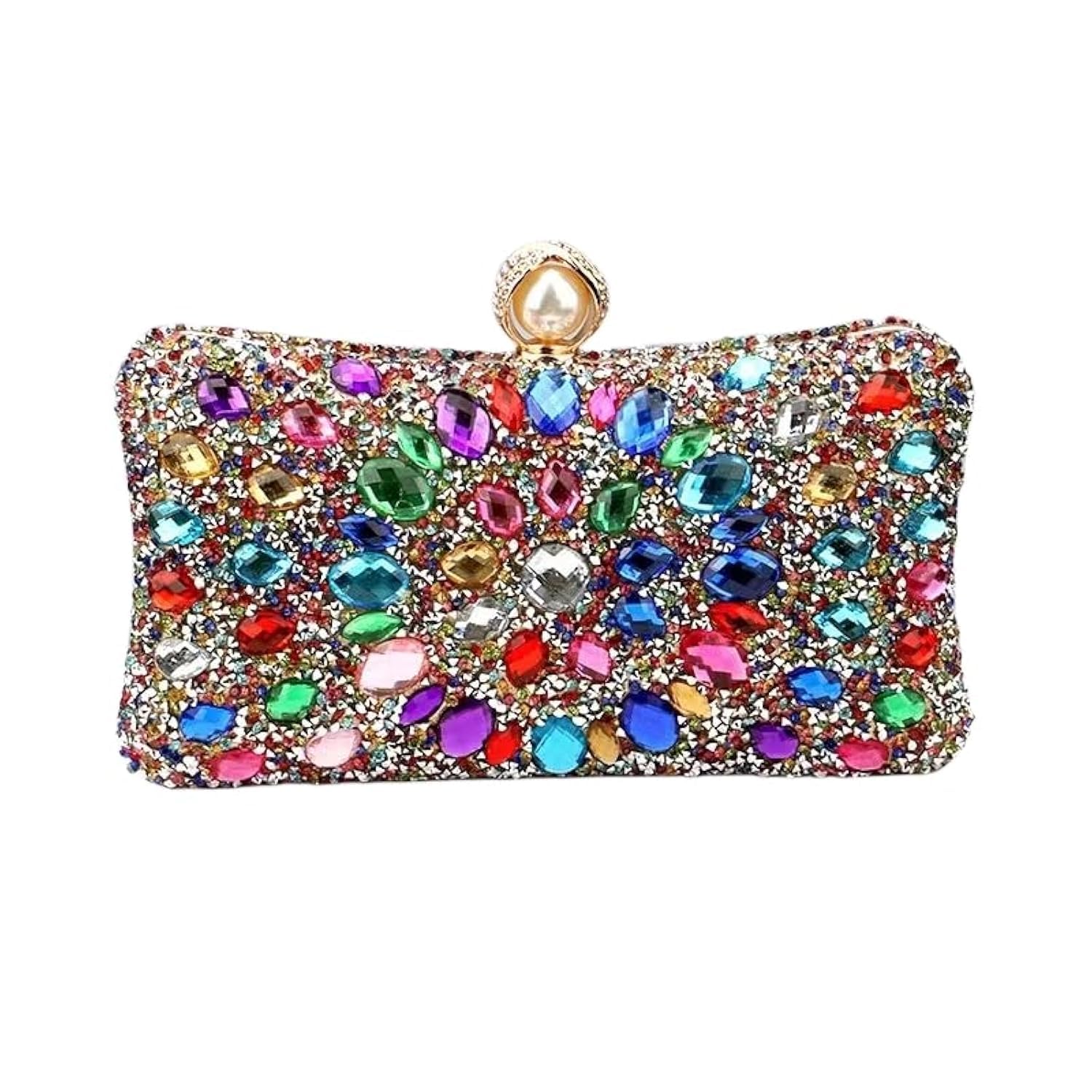 Sparkling Crystal Box Clutch for Women - Elegant Rhinestone Evening Purse with Jeweled Details | Perfect for Weddings, Parties & Special Occasions
