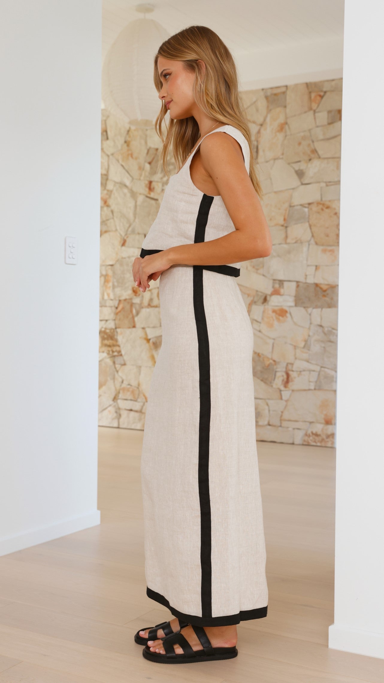 Arlette Maxi Skirt for Women - Natural Cotton Flowy Boho Skirt with Elastic Waist | Perfect for Beach, Vacation & Summer Outfits