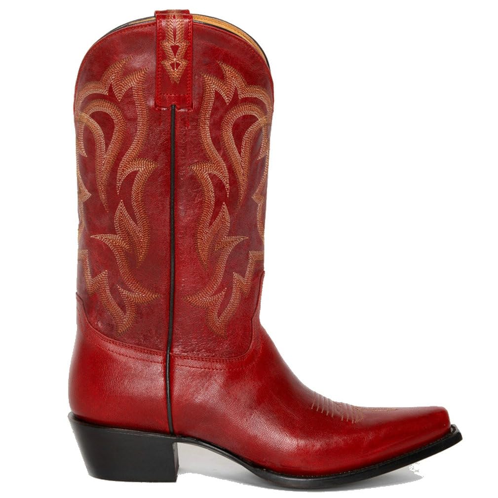 KISSASA Embroidered Western Cowboy Boots for Women - Wide Calf, Pointed Toe Mid Calf Cowgirl Boots - Perfect for Country Dancing, Rodeos & Western Fashion