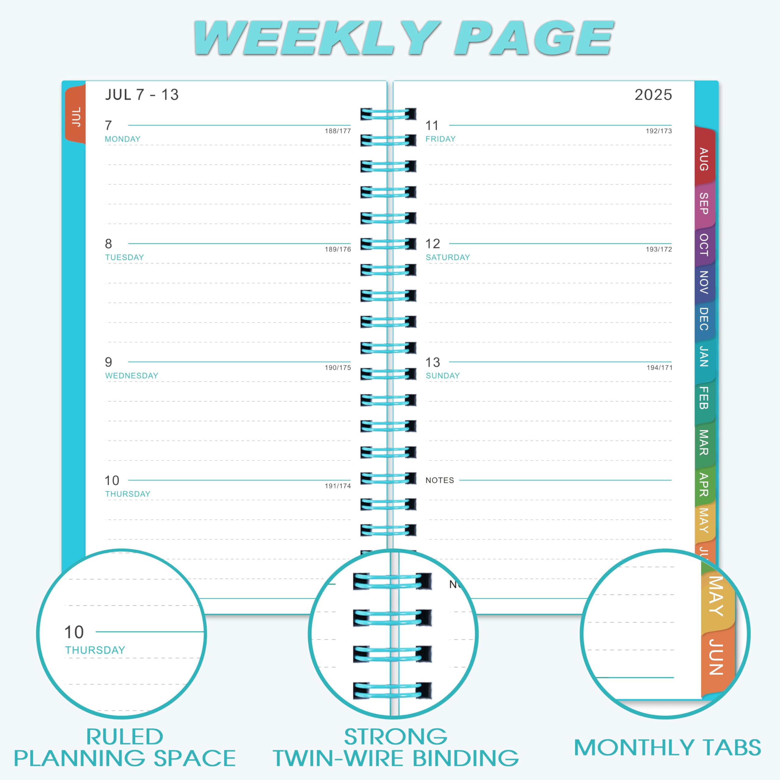 2025-2026 Pocket Planner Calendar - Weekly & Monthly Organizer for Purse, Wallet & Travel | July 2025 to June 2026 | 6.8