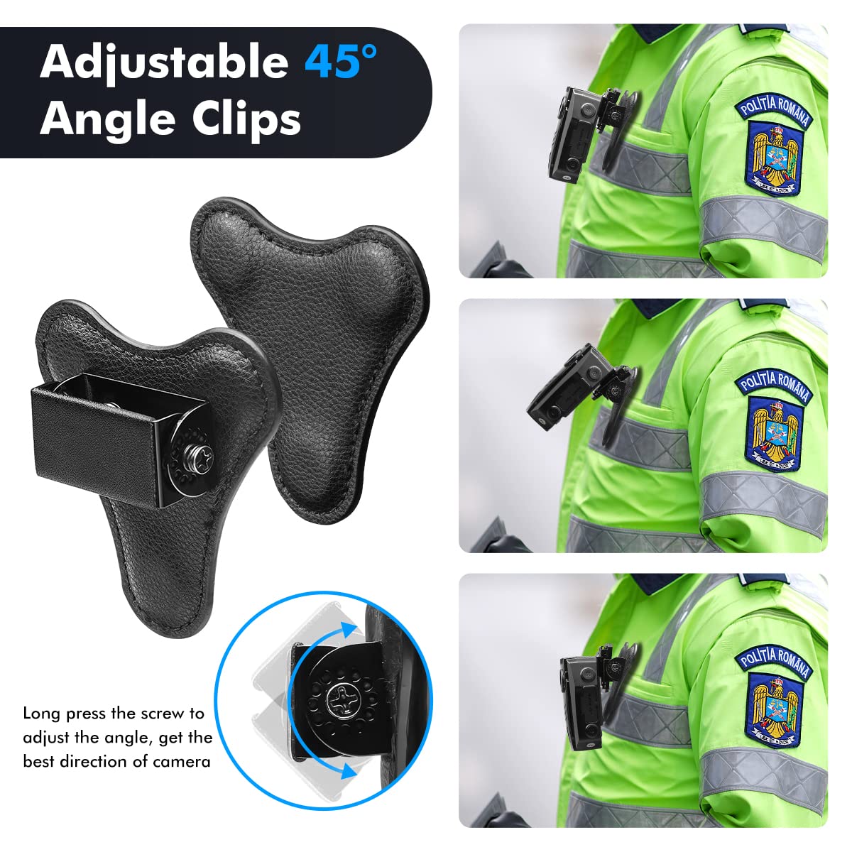 BOBLOV KJ21 1296P HD Body Camera with Magnet Mount - Police & Security Wearable Camera, Expandable Memory up to 128GB - Ideal for Law Enforcement, Security Guards & Outdoor Activities
