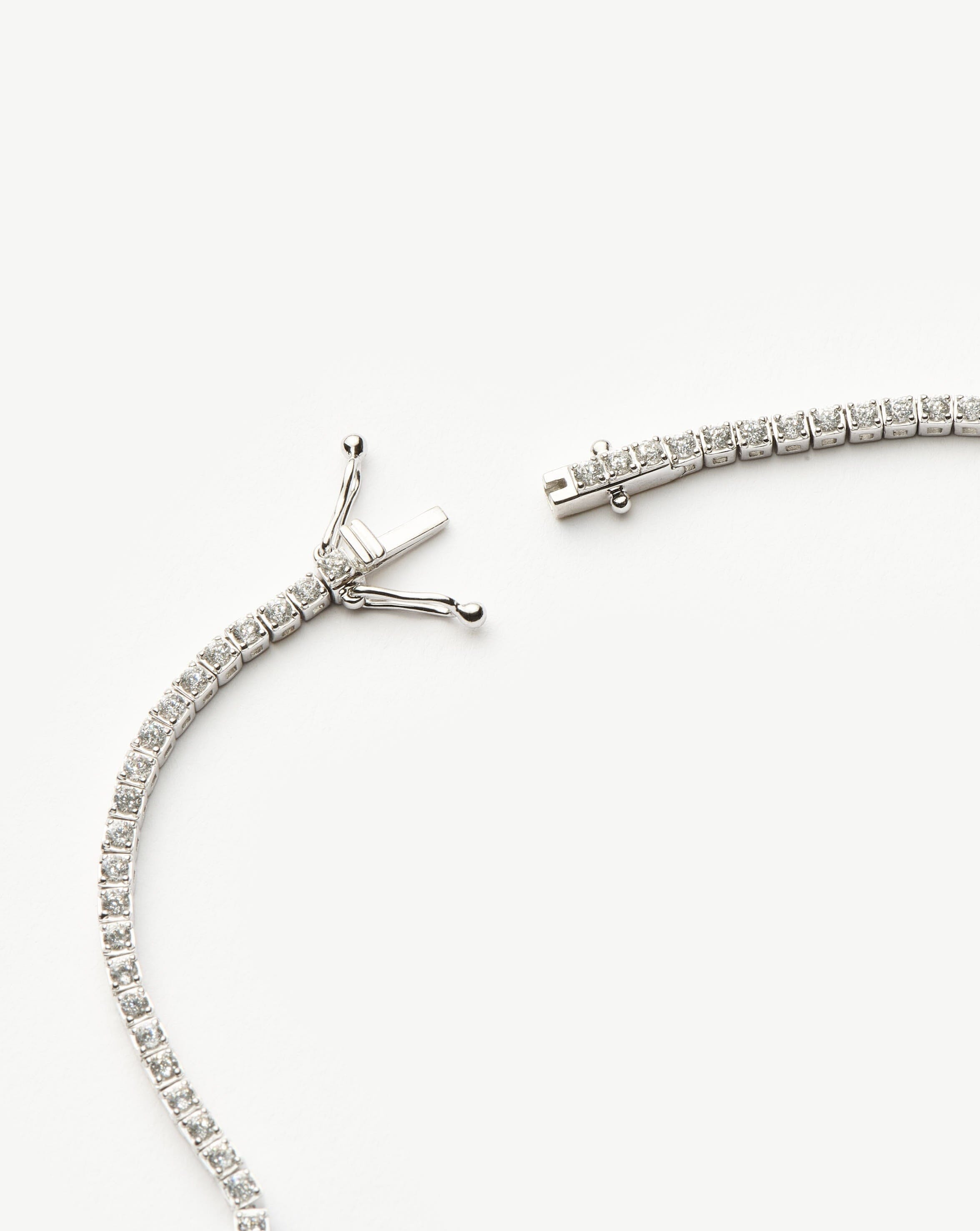 14K Solid White Gold Diamond Tennis Necklace - Elegant & Timeless Jewelry for Women | Perfect for Weddings, Anniversaries & Special Occasions