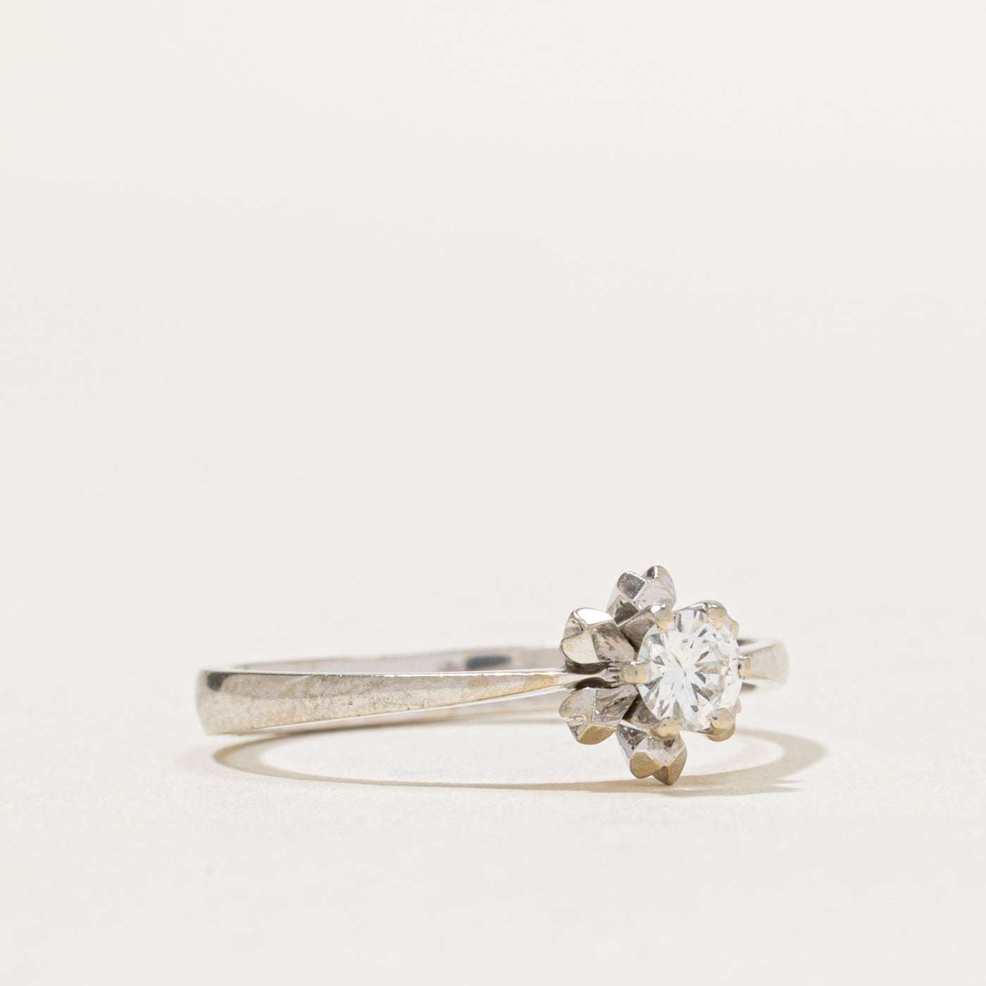 0.20ct Solitaire Diamond Ring - High Set Engagement Ring for Women, Size 7.25 - Perfect for Proposals, Anniversaries & Special Occasions