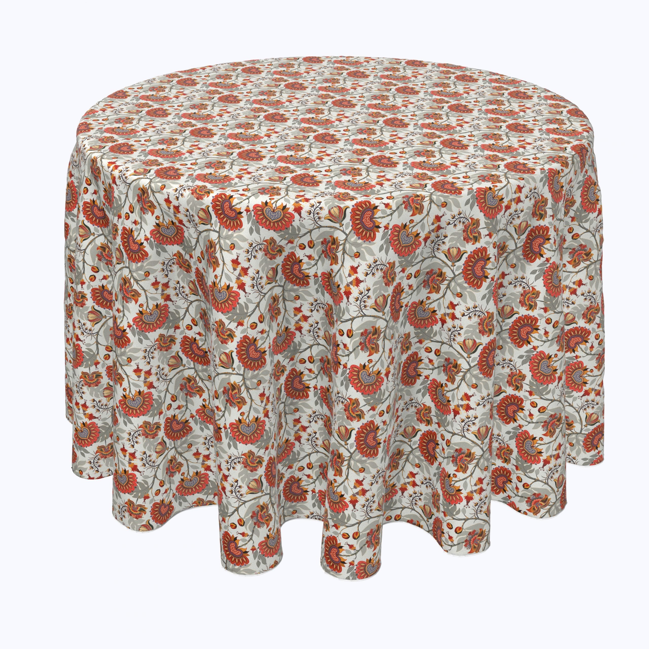 Stylish Autumn Paisley Round Tablecloth - Perfect for Fall Dinner Parties & Seasonal Home Decor