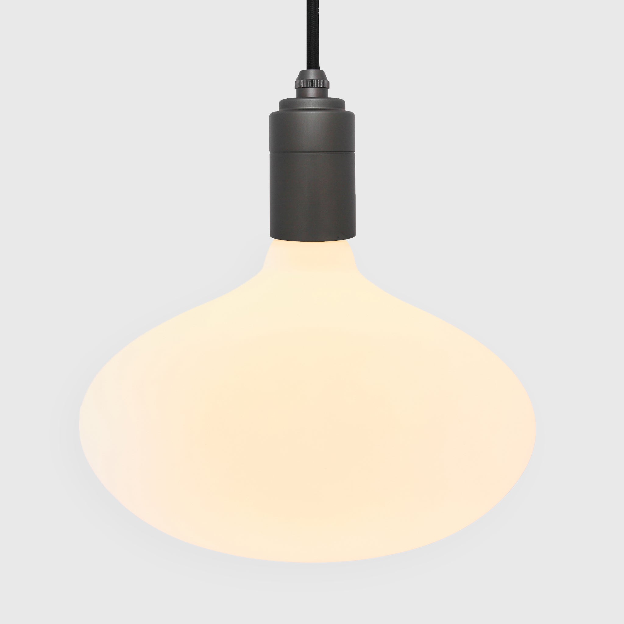 Graphite Oval II Pendant Light - Modern Minimalist Hanging Fixture for Kitchen Island, Dining Room & Bedroom Lighting